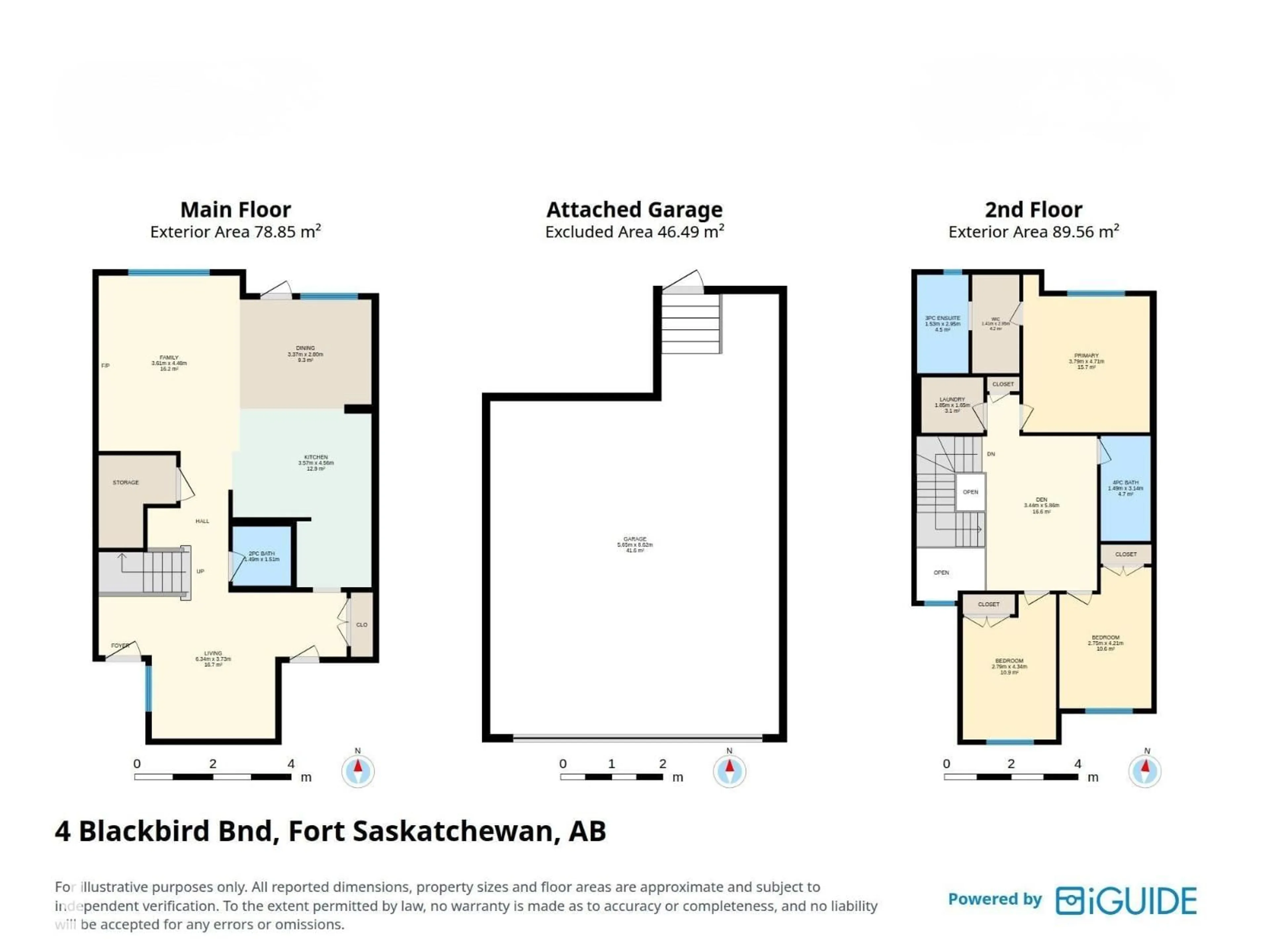 Floor plan for 4 BLACKBIRD BN, Fort Saskatchewan Alberta T8L0G6