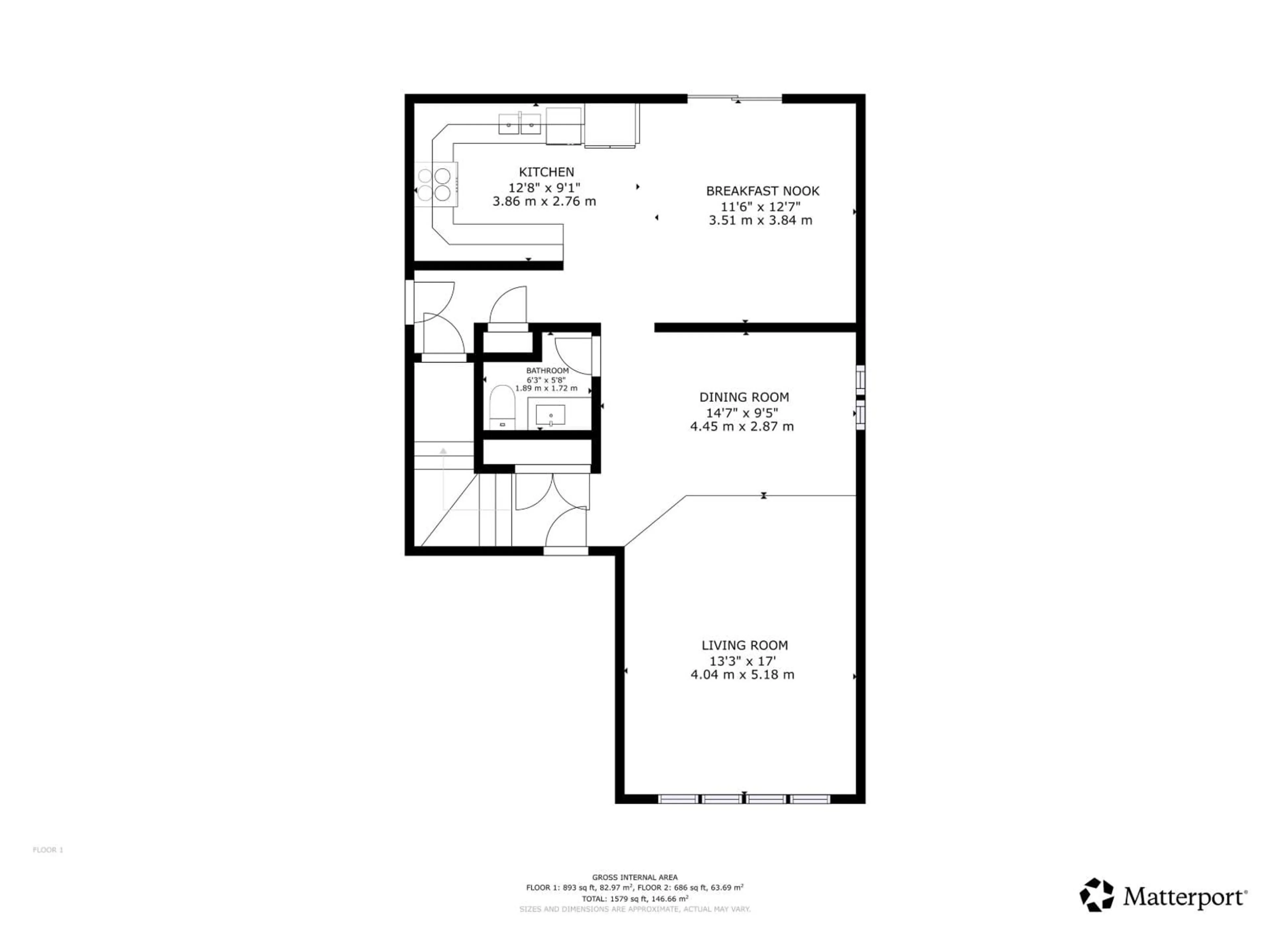 Floor plan for 4312 41B ST, Leduc Alberta T9E4S7
