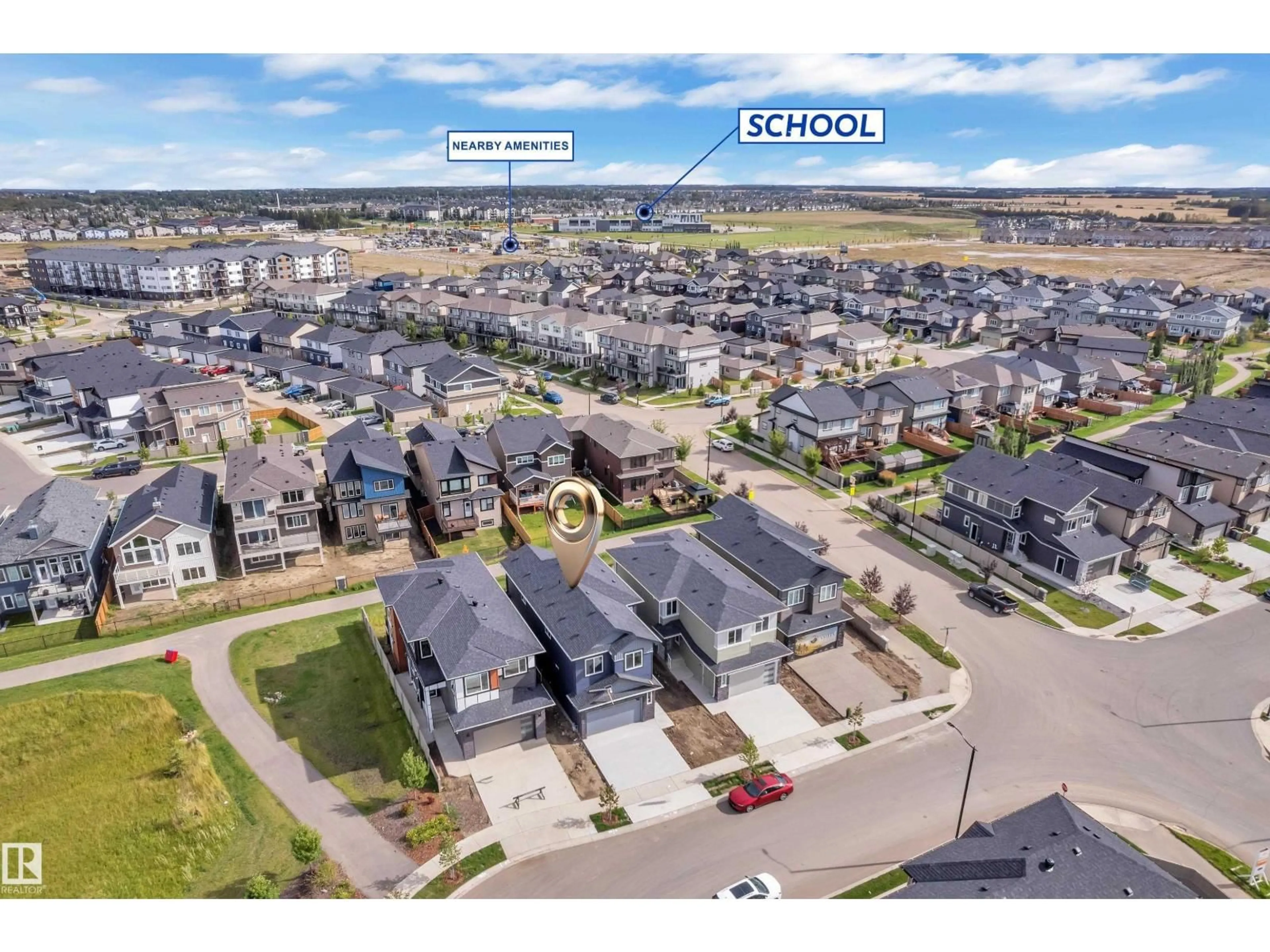 A pic from outside/outdoor area/front of a property/back of a property/a pic from drone, street for 204 LINDEN LO, Leduc Alberta T9E1T2