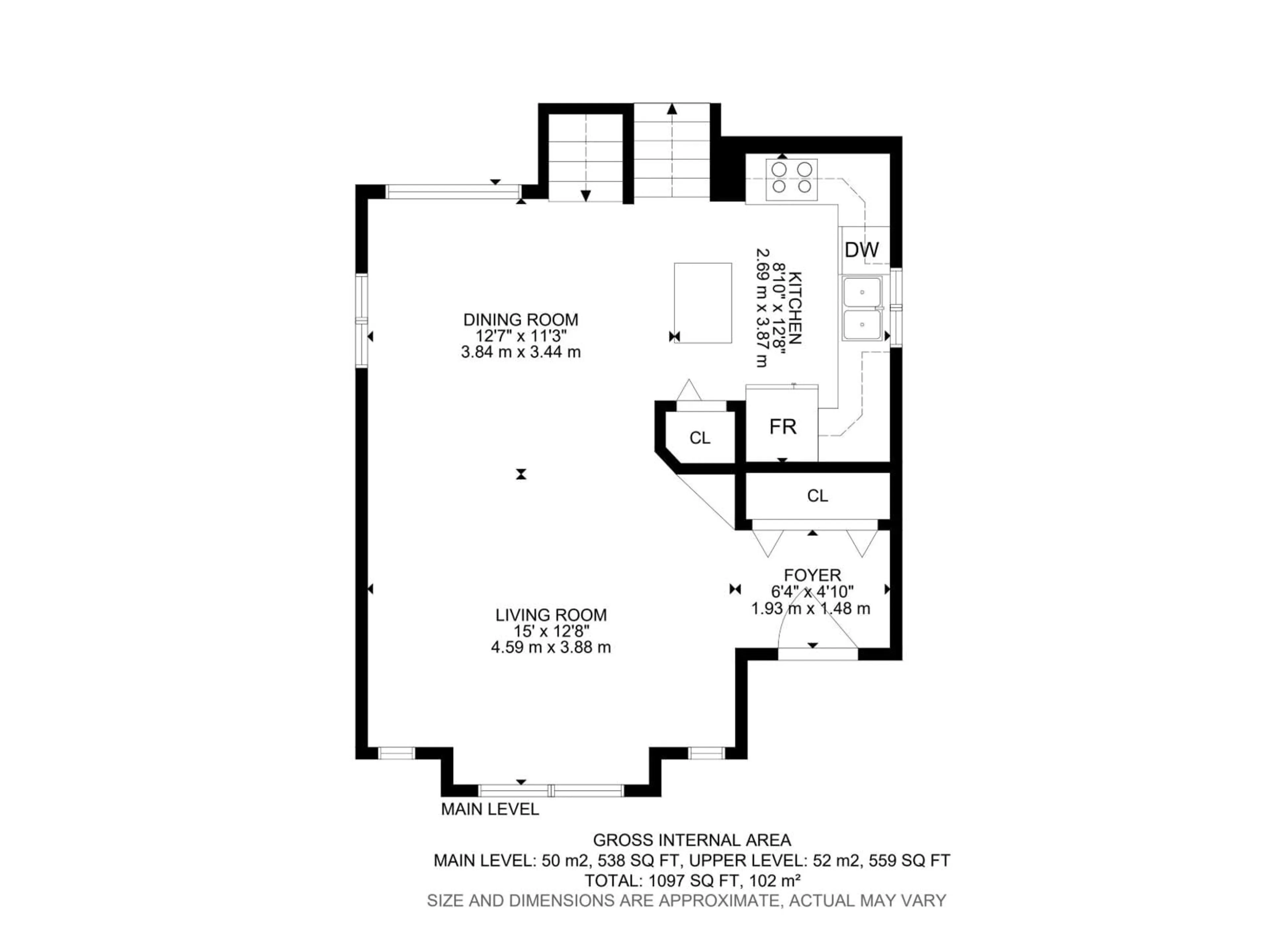 Floor plan for 13912 156 AV, Edmonton Alberta T6V1T3