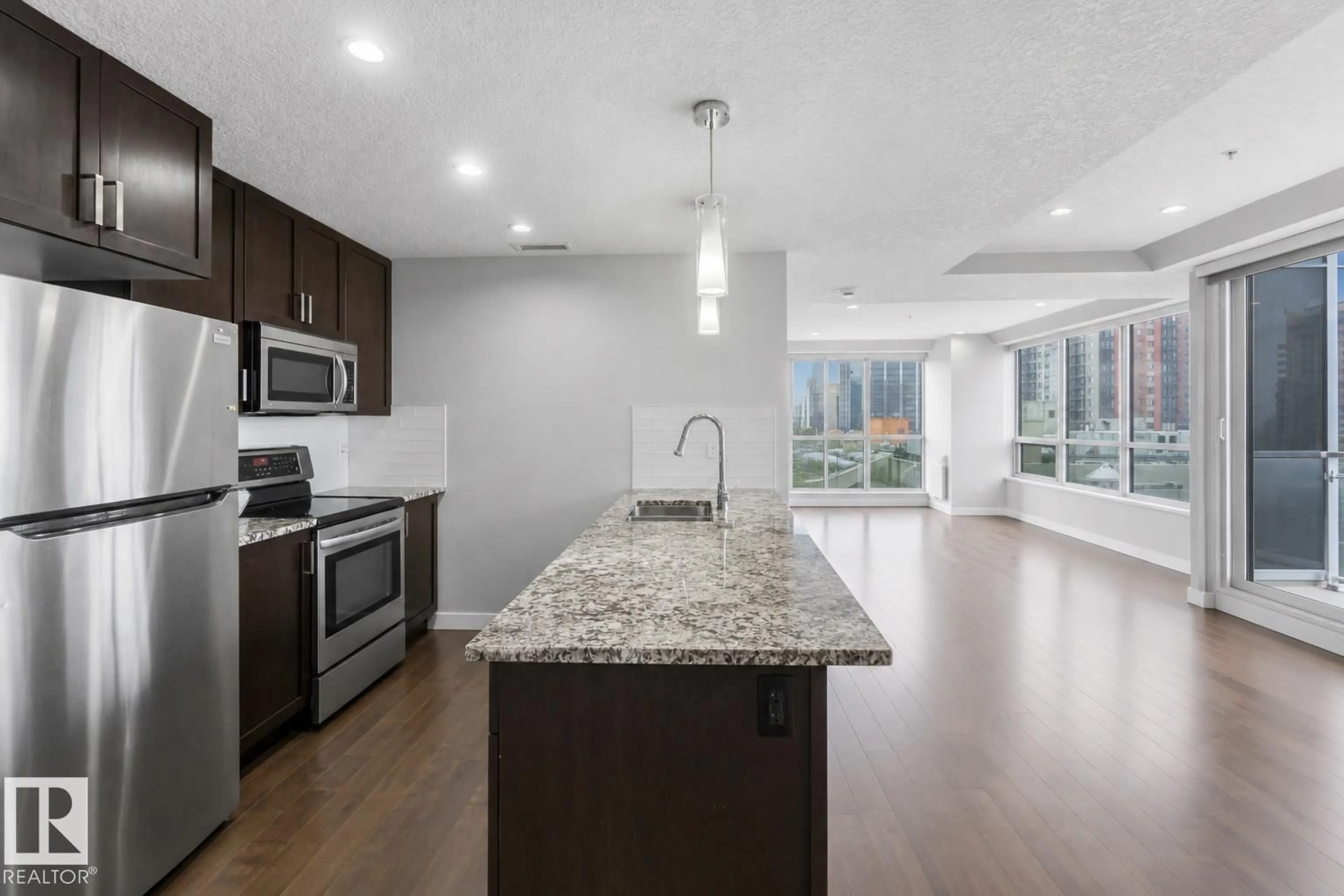Open concept kitchen, unknown for 908 - 10238 103 ST NW, Edmonton Alberta T5J0G6