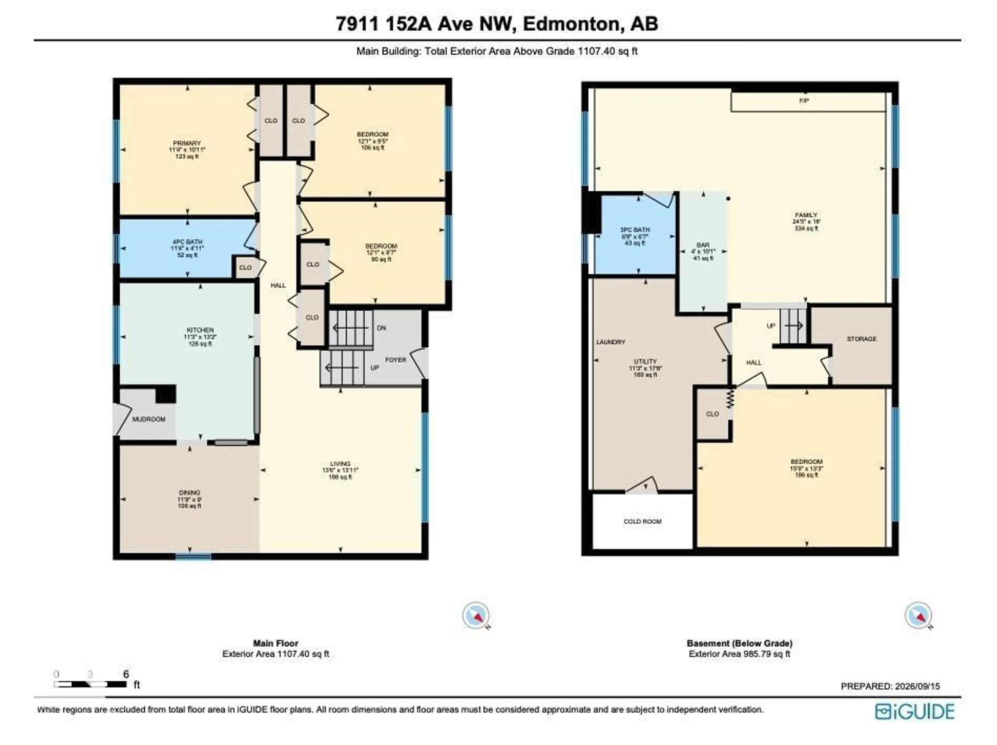 Floor plan for 7911 152A AV, Edmonton Alberta T5C3A1
