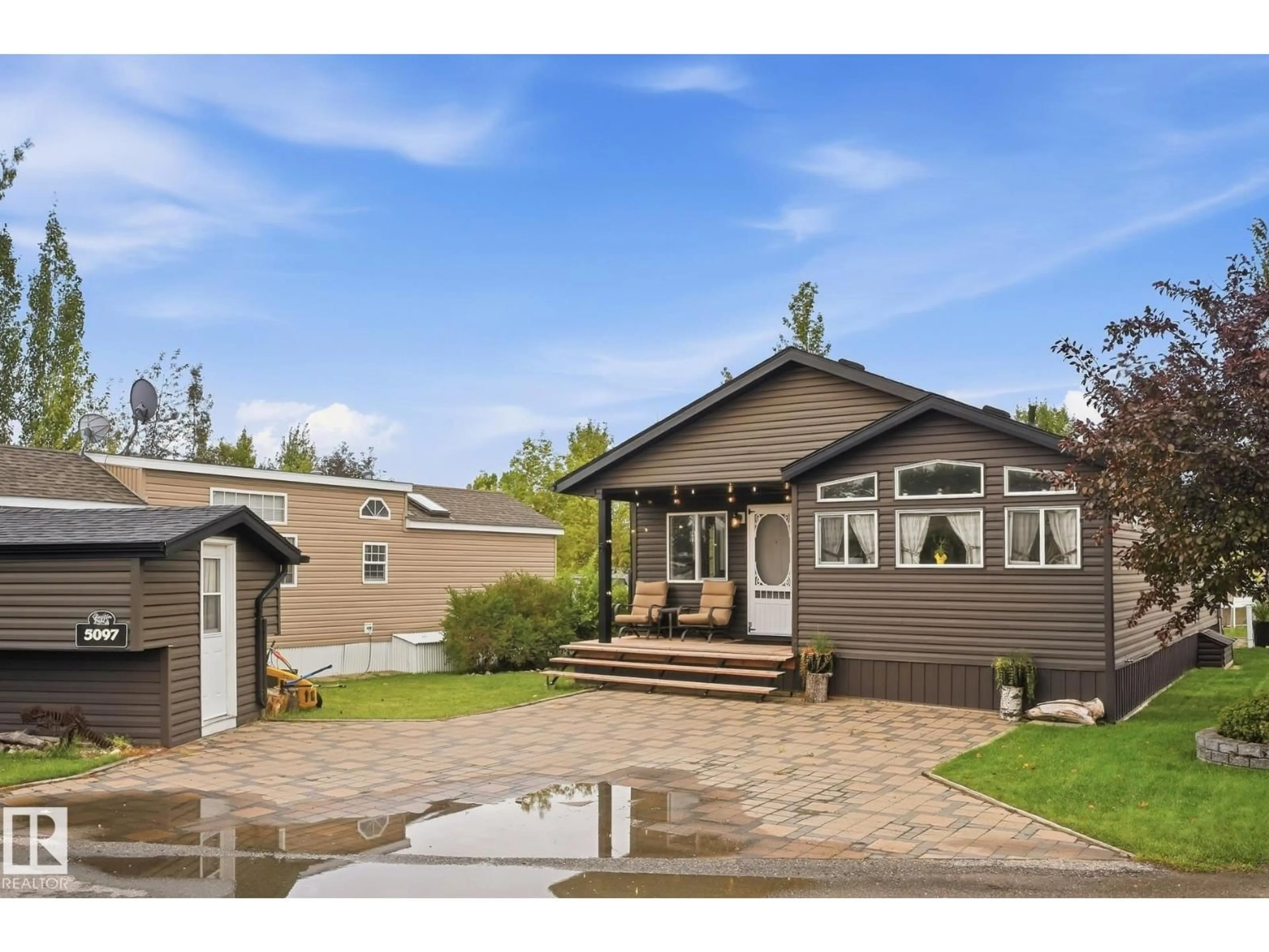 Home with vinyl exterior material, street for 35468 - 5097 RANGE ROAD 30, Rural Red Deer County Alberta T4G0M3