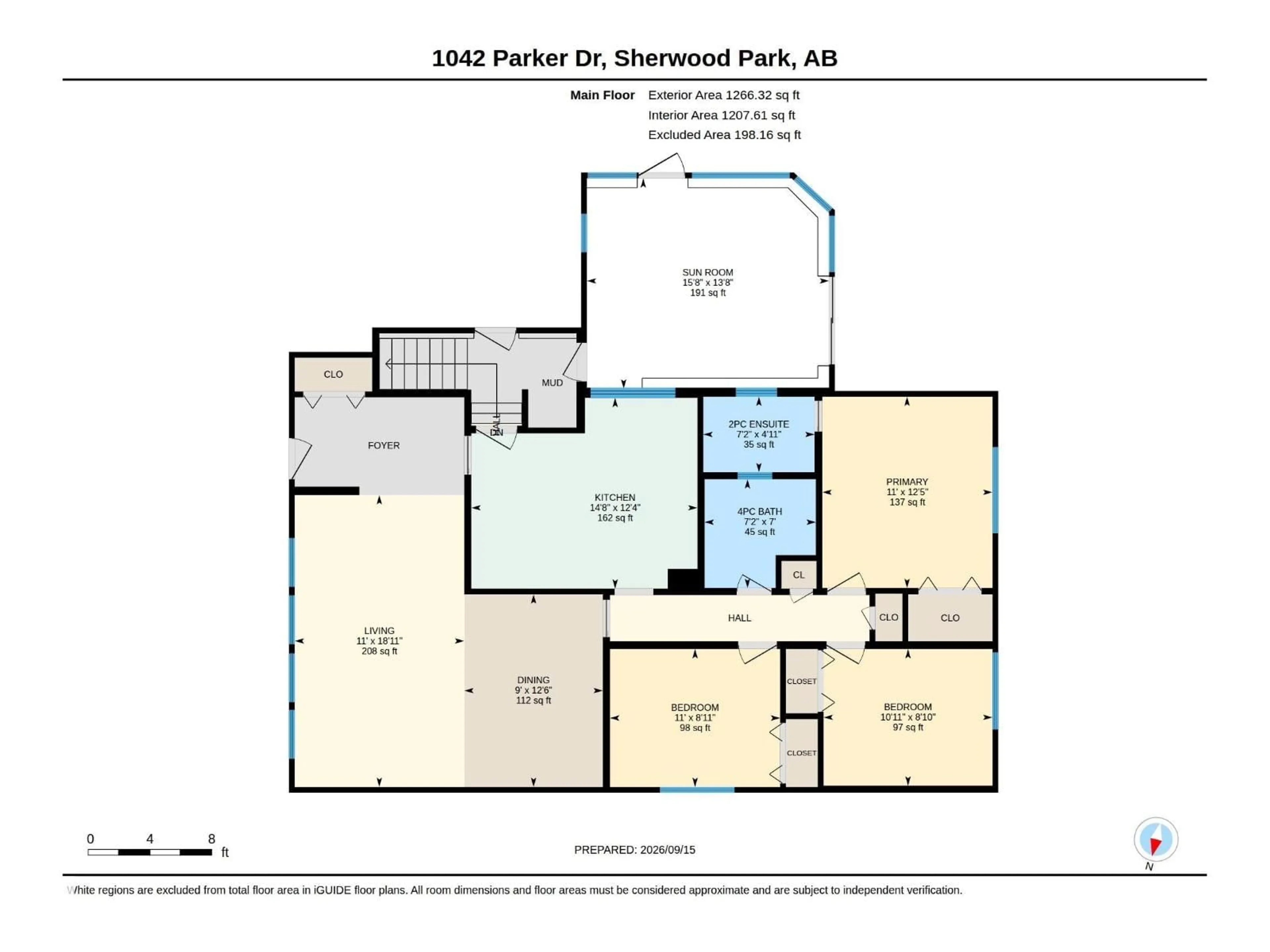 Floor plan for 1042 PARKER DR, Sherwood Park Alberta T8A1C6