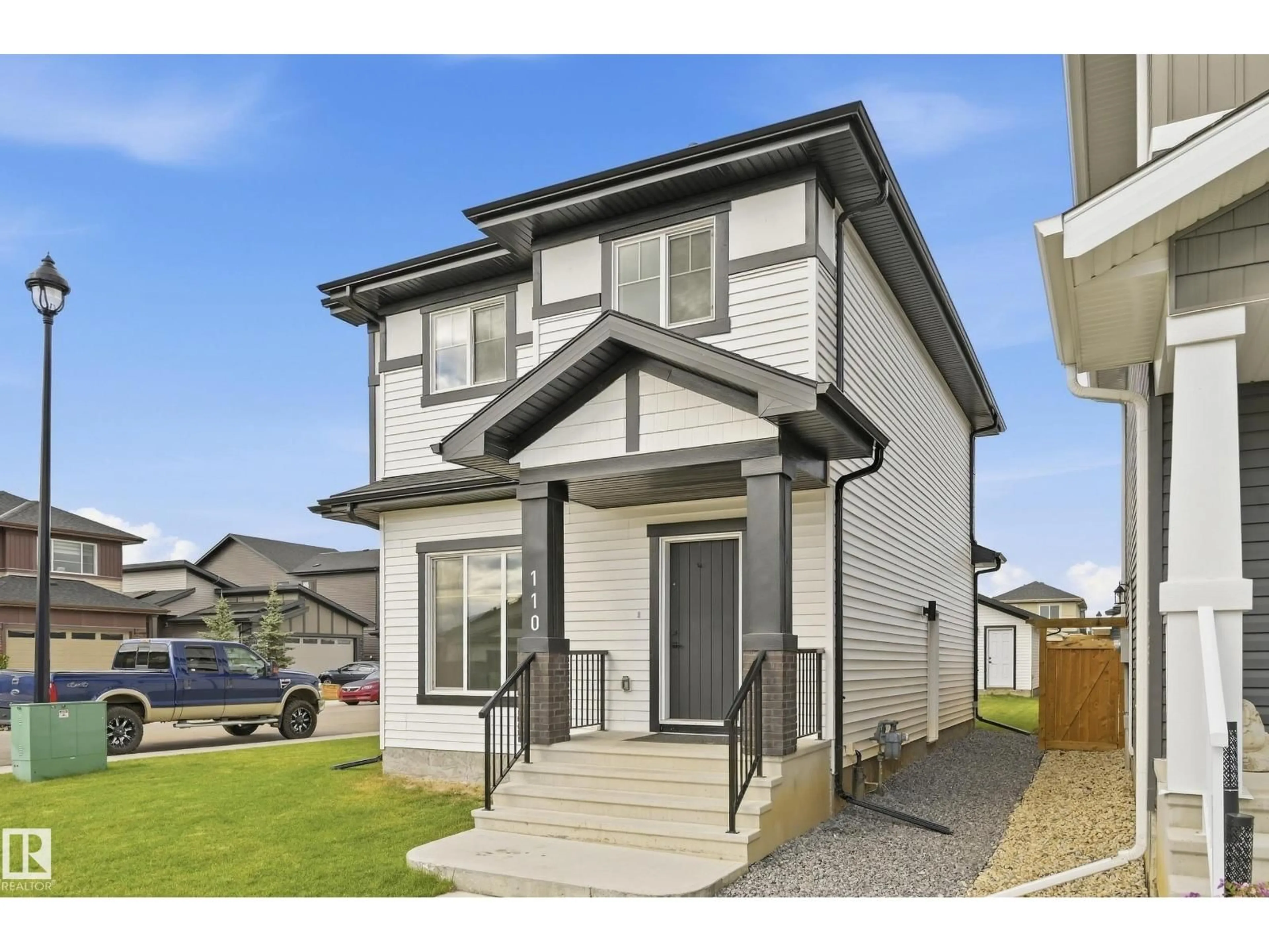 Home with vinyl exterior material, street for 110 KIDD CR, Leduc Alberta T9E1N6