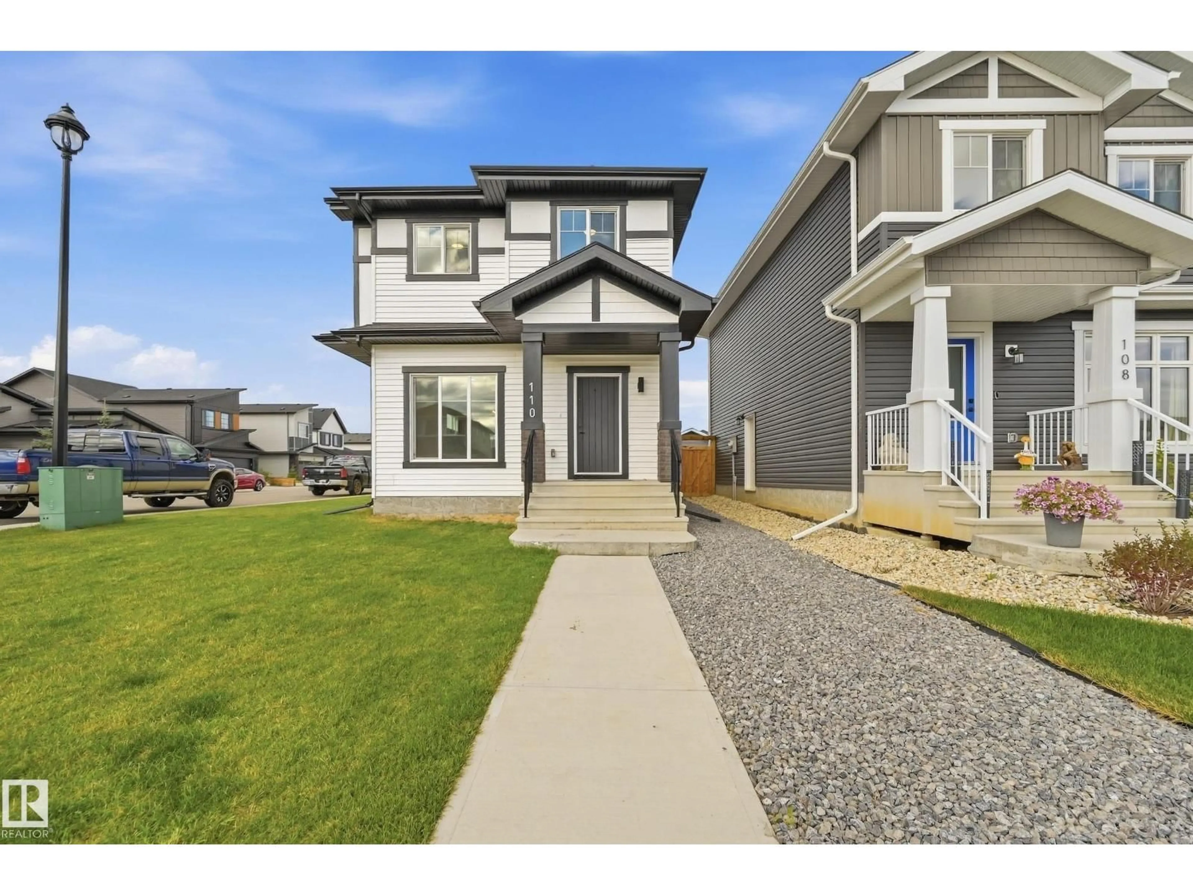Home with vinyl exterior material, street for 110 KIDD CR, Leduc Alberta T9E1N6