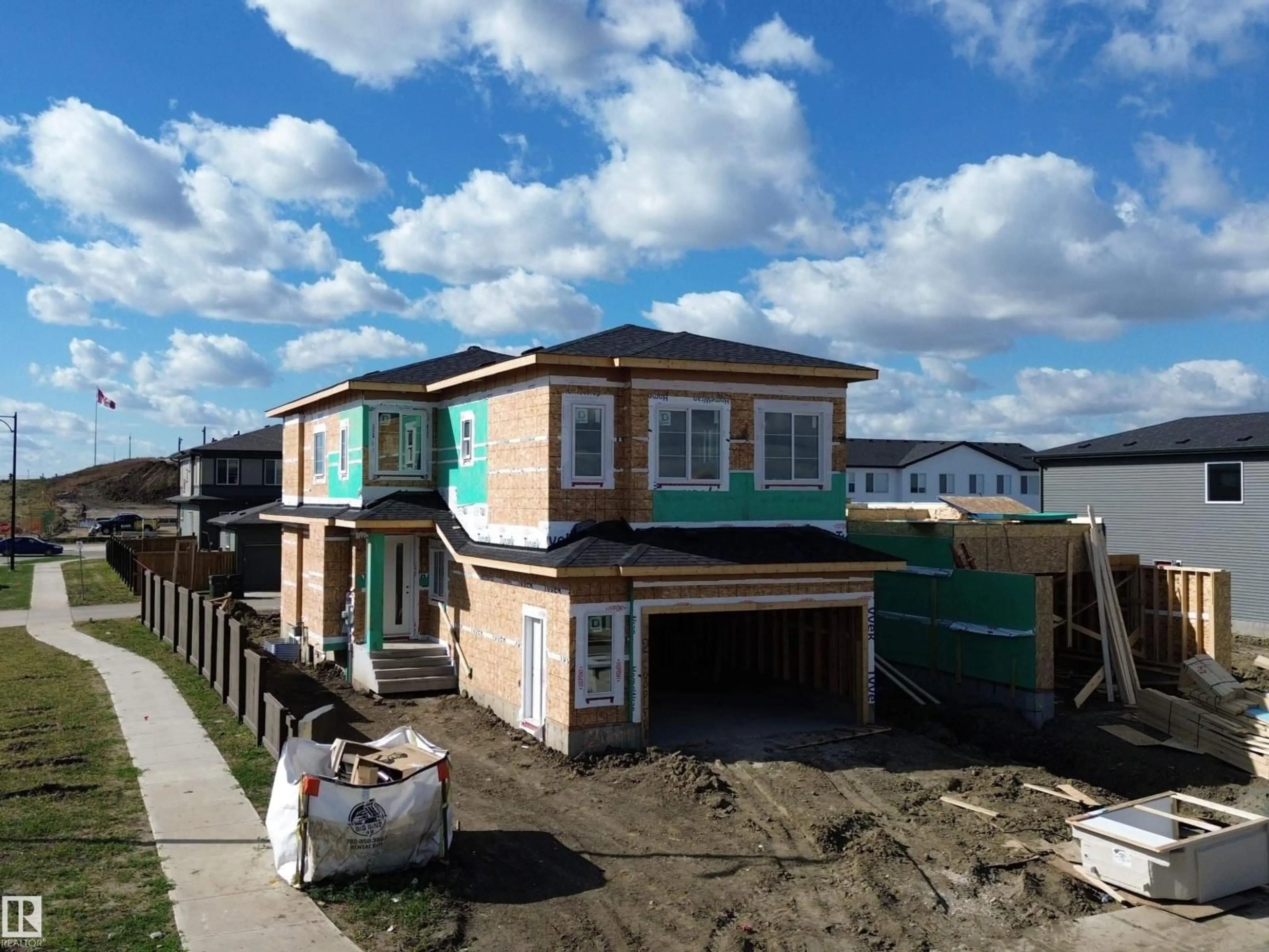 A pic from outside/outdoor area/front of a property/back of a property/a pic from drone, building for 2 CUDDIE DR, Sherwood Park Alberta T8H3C7