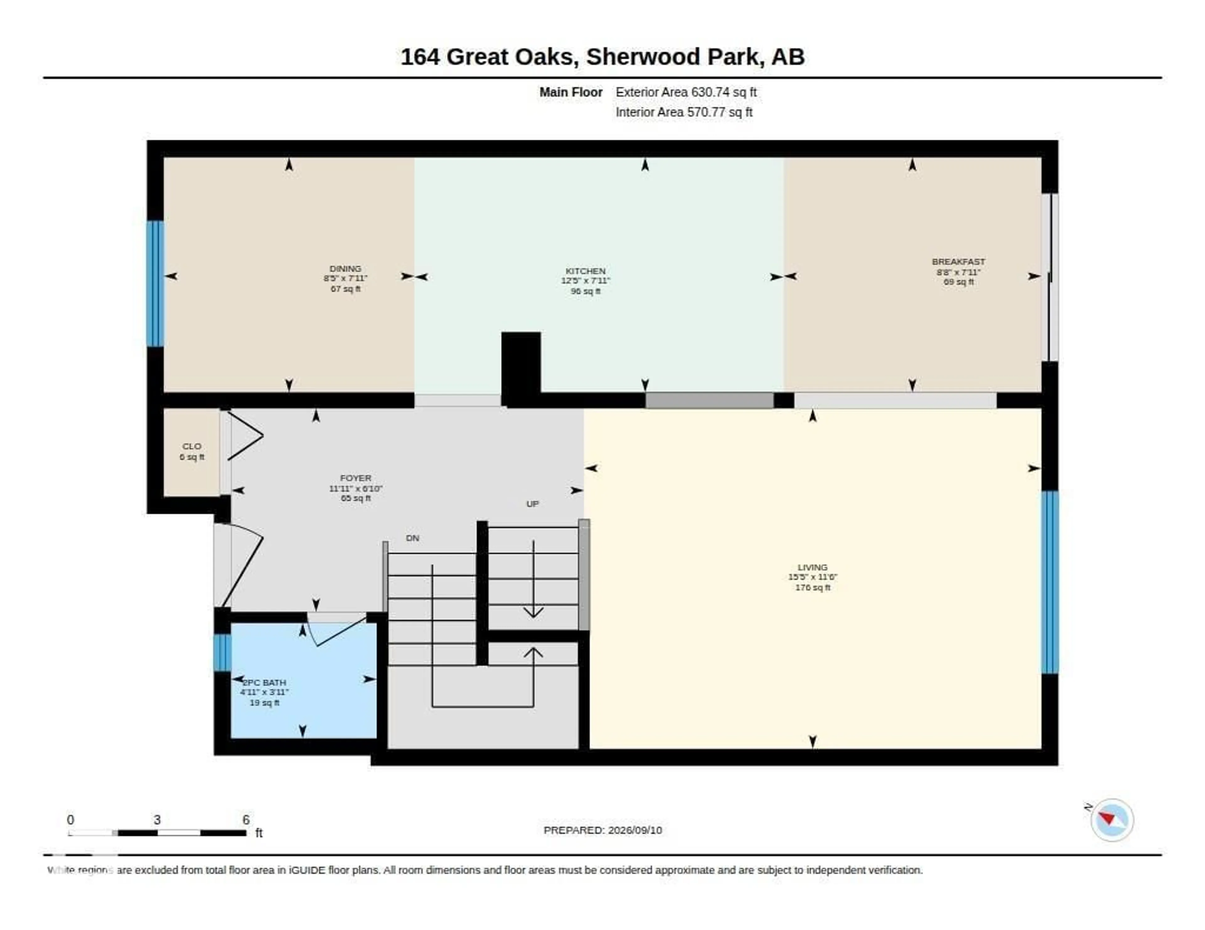 Floor plan for 164 GREAT OA, Sherwood Park Alberta T8A0V8