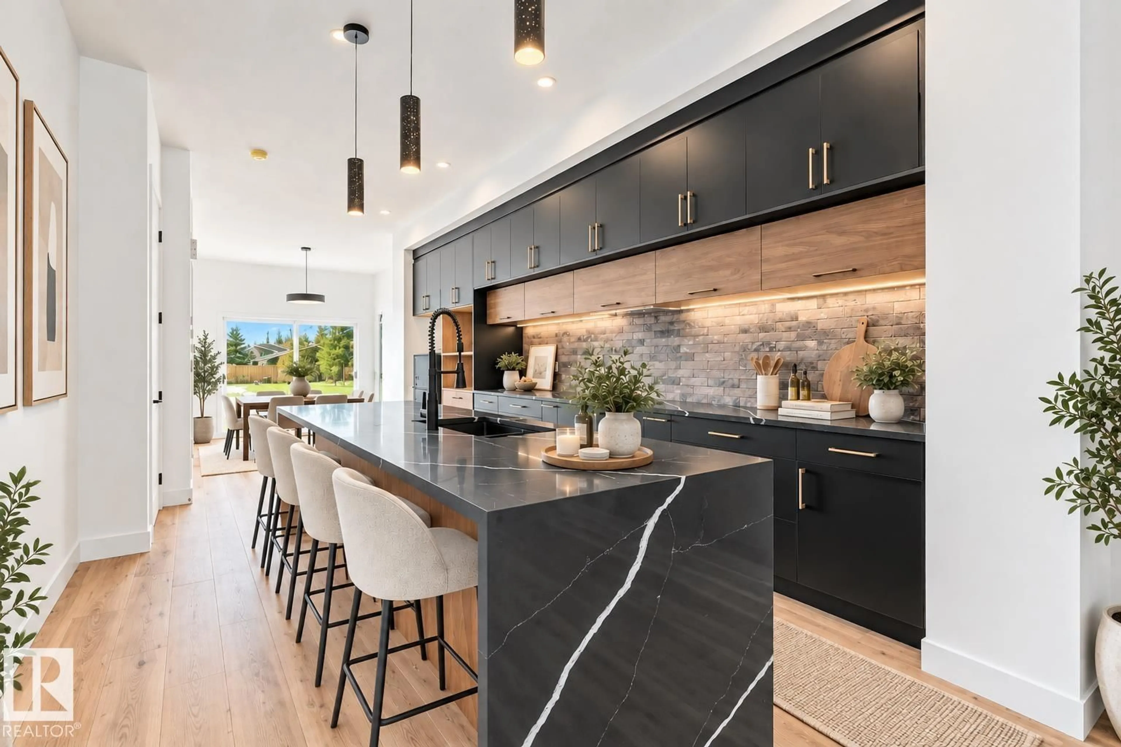Contemporary kitchen, ceramic/tile floor for NW - 11021 132 ST, Edmonton Alberta T8N7K9