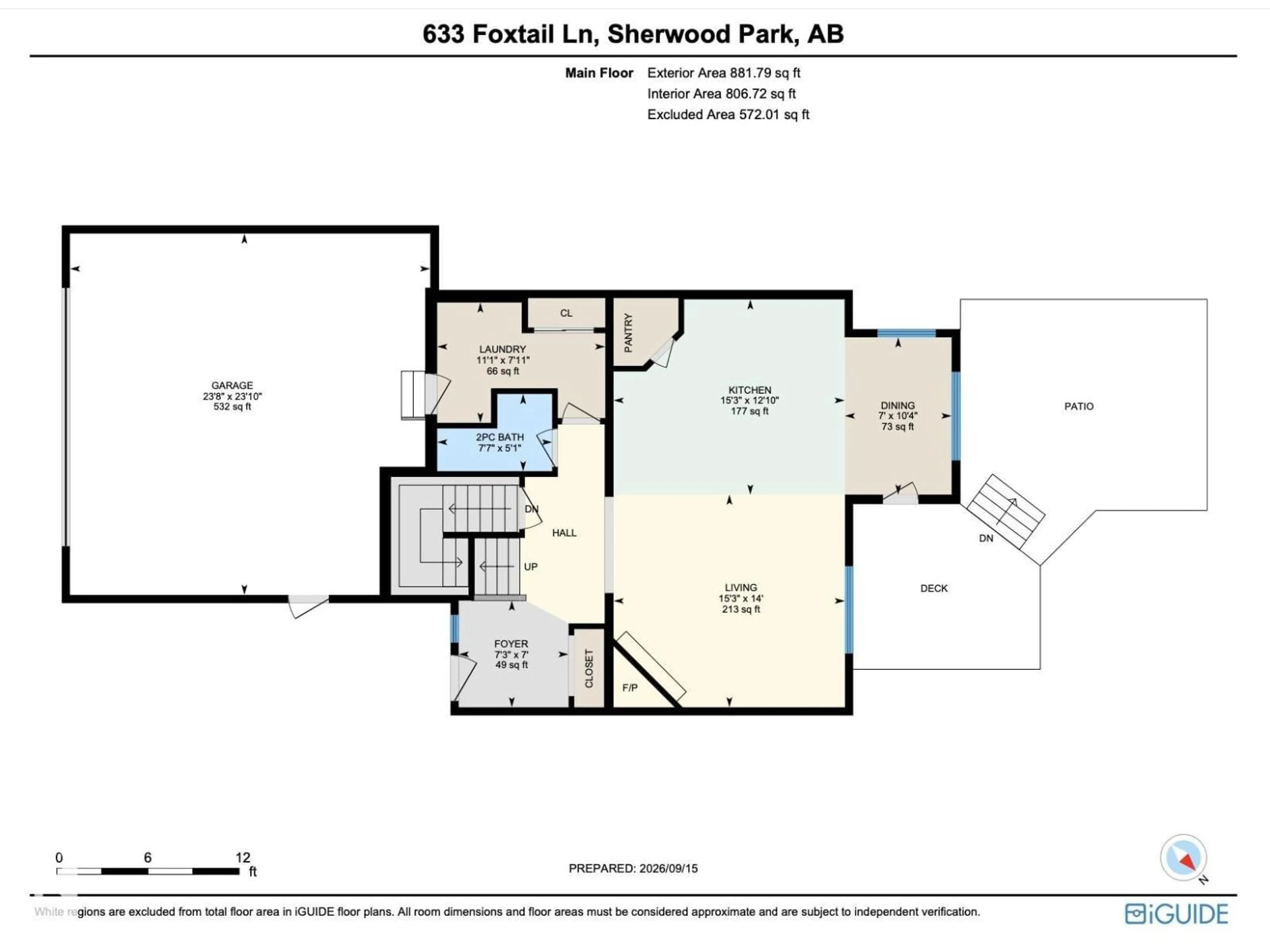 Floor plan for 633 FOXTAIL LN, Sherwood Park Alberta T8A4P2