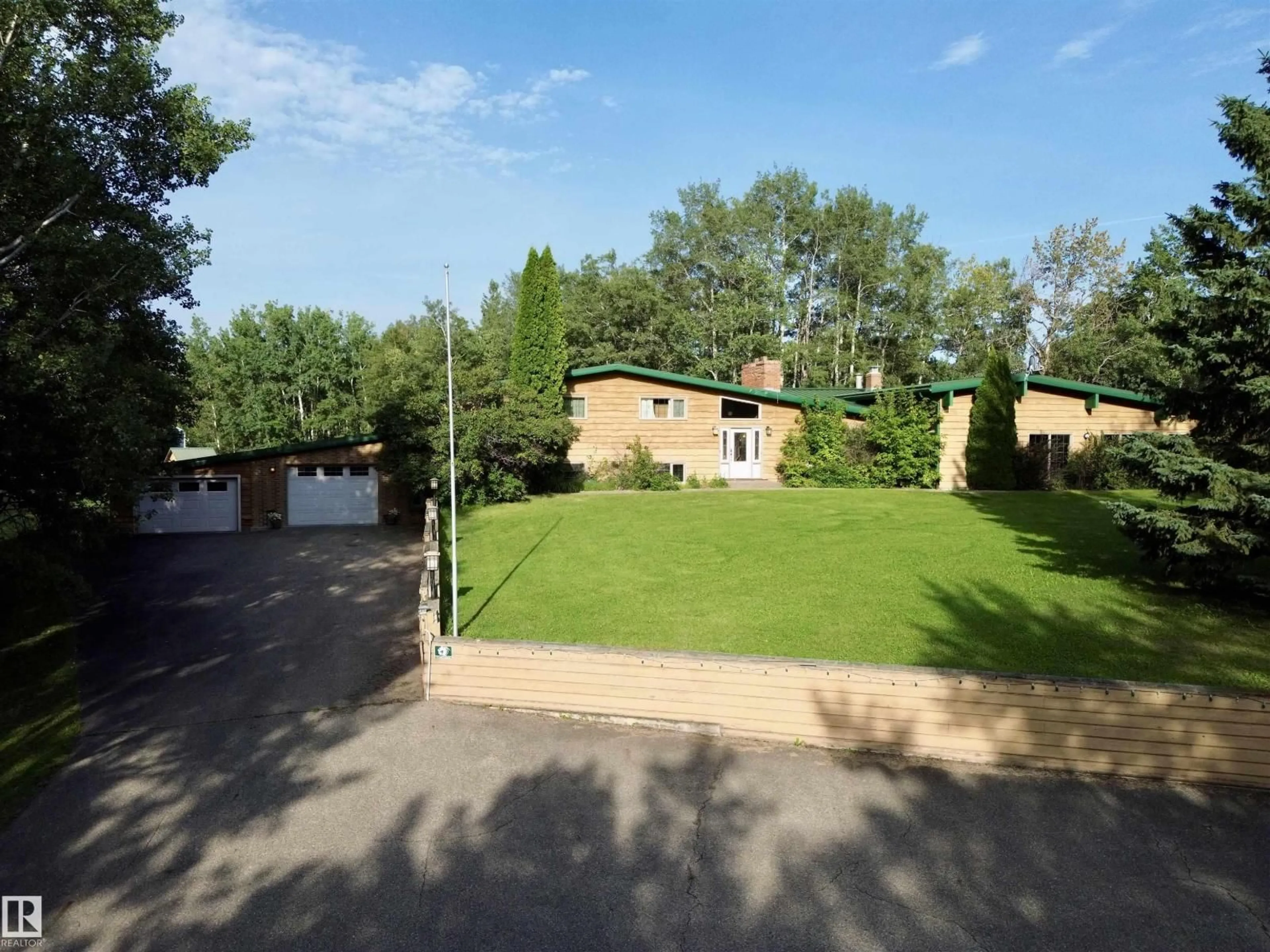 A pic from outside/outdoor area/front of a property/back of a property/a pic from drone, street for 53001 RGE ROAD 14, Rural Parkland County Alberta T0E0H0