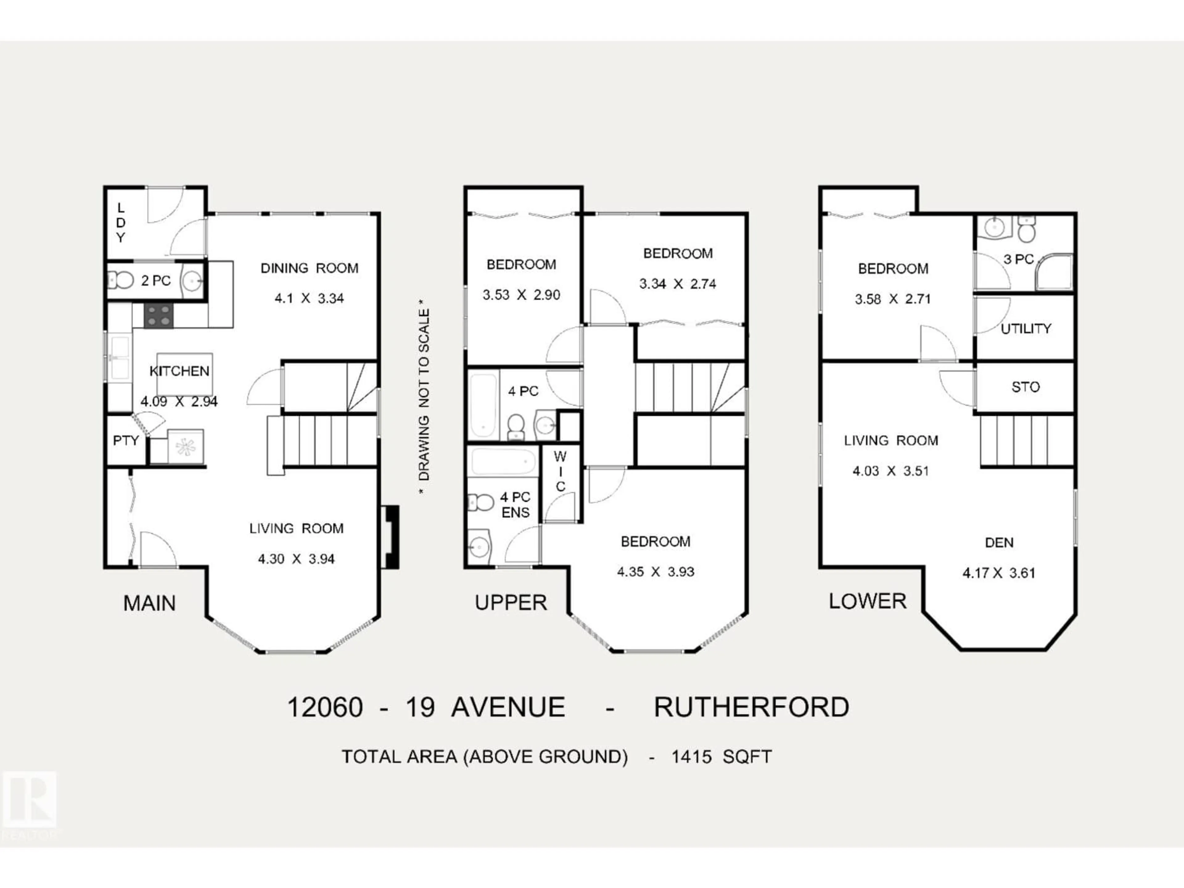 Floor plan for 12060 19 AV, Edmonton Alberta T6W1W5