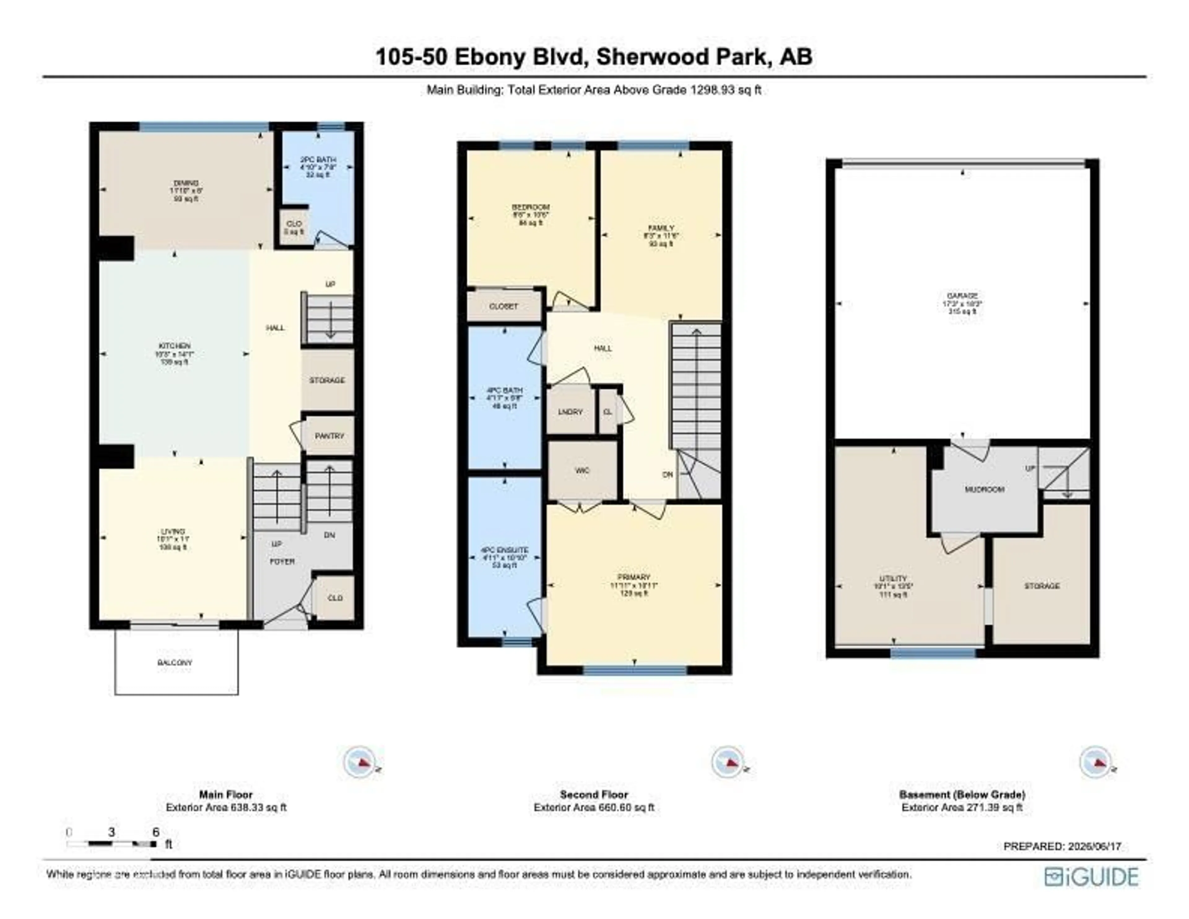 Floor plan for 105 - 50 EBONY BV, Sherwood Park Alberta T8H2X4