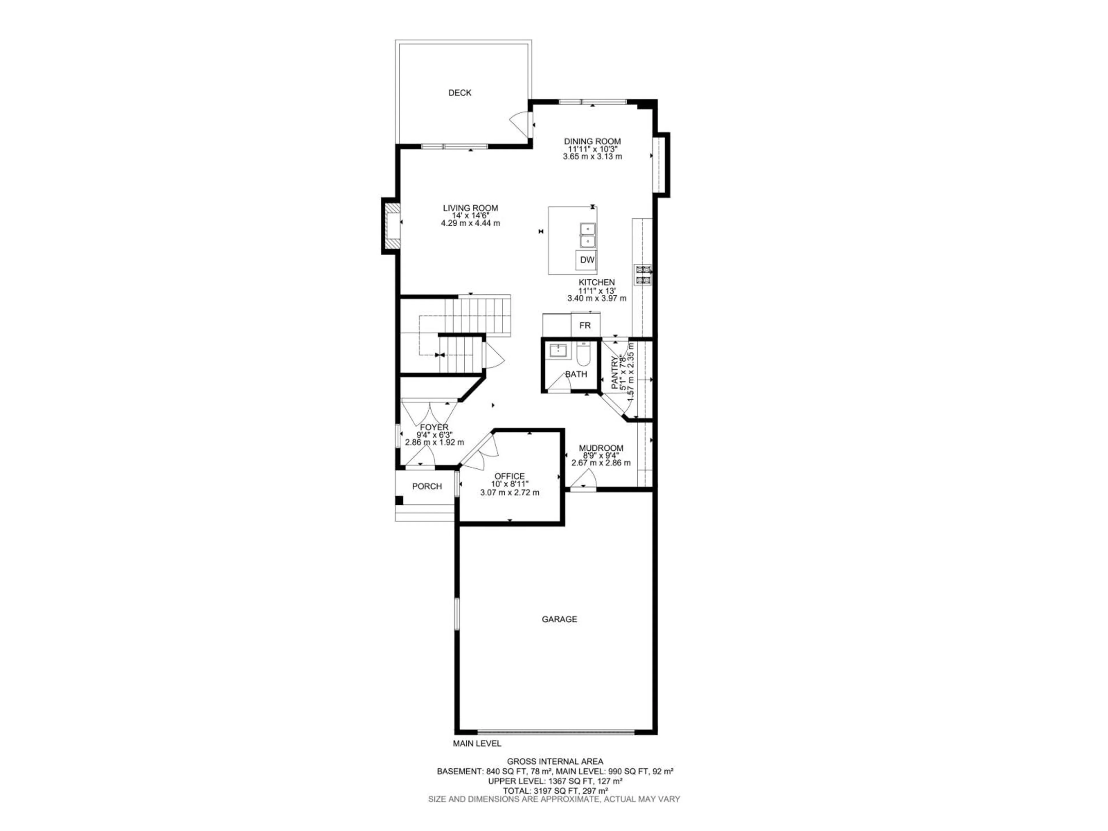 Floor plan for 11 PIERWYCK LO, Spruce Grove Alberta T7X3H1