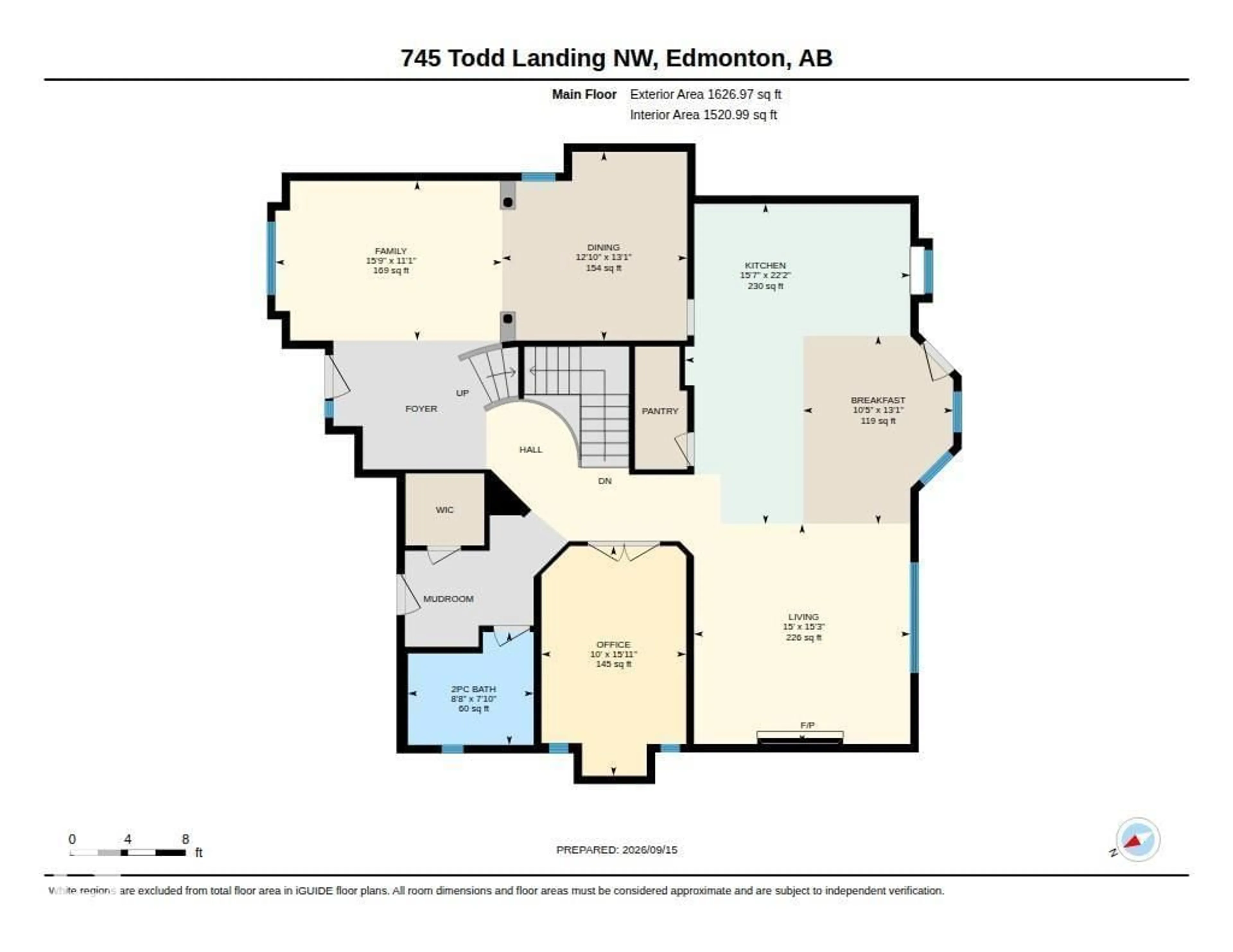 Floor plan for 745 TODD LANDING LD, Edmonton Alberta T6R3C4