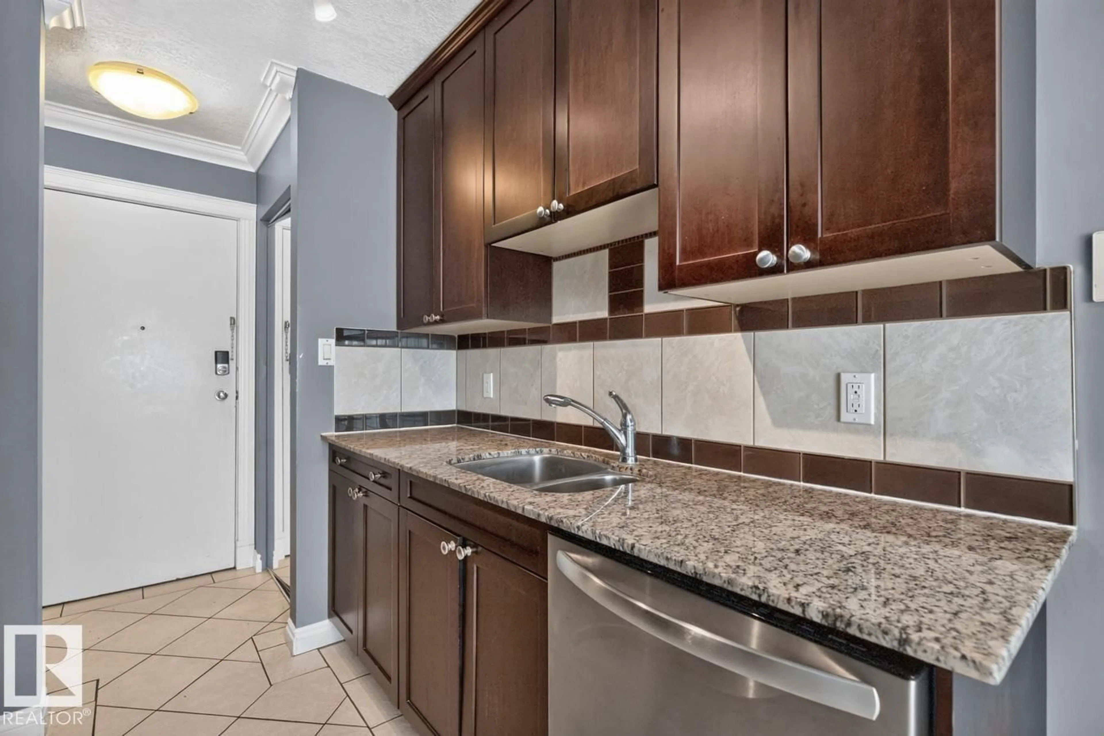 Standard kitchen, ceramic/tile floor for #402 - 10625 83 AV, Edmonton Alberta T6E2E3