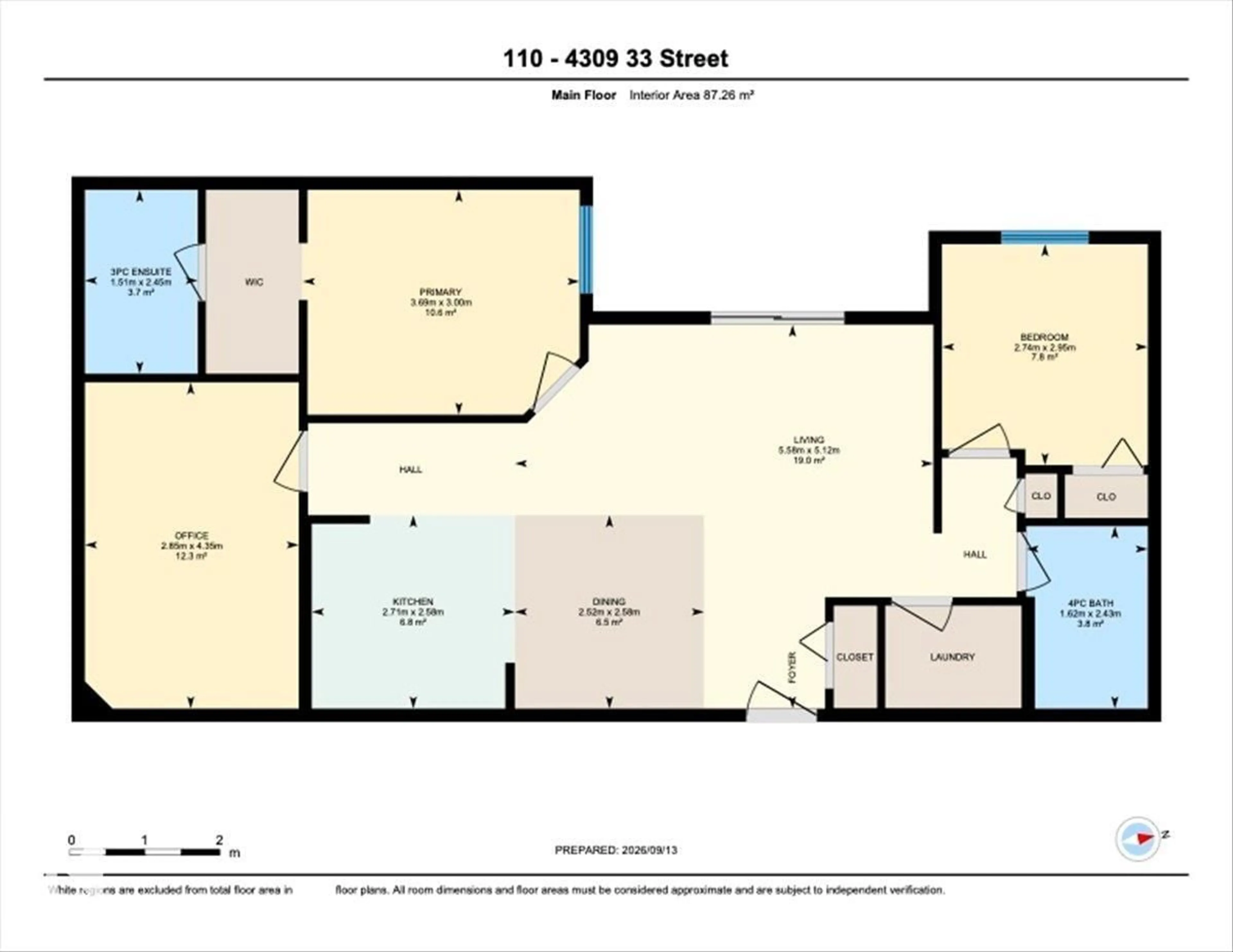 Floor plan for 110 4309 33 ST, Stony Plain Alberta T7Z0C4
