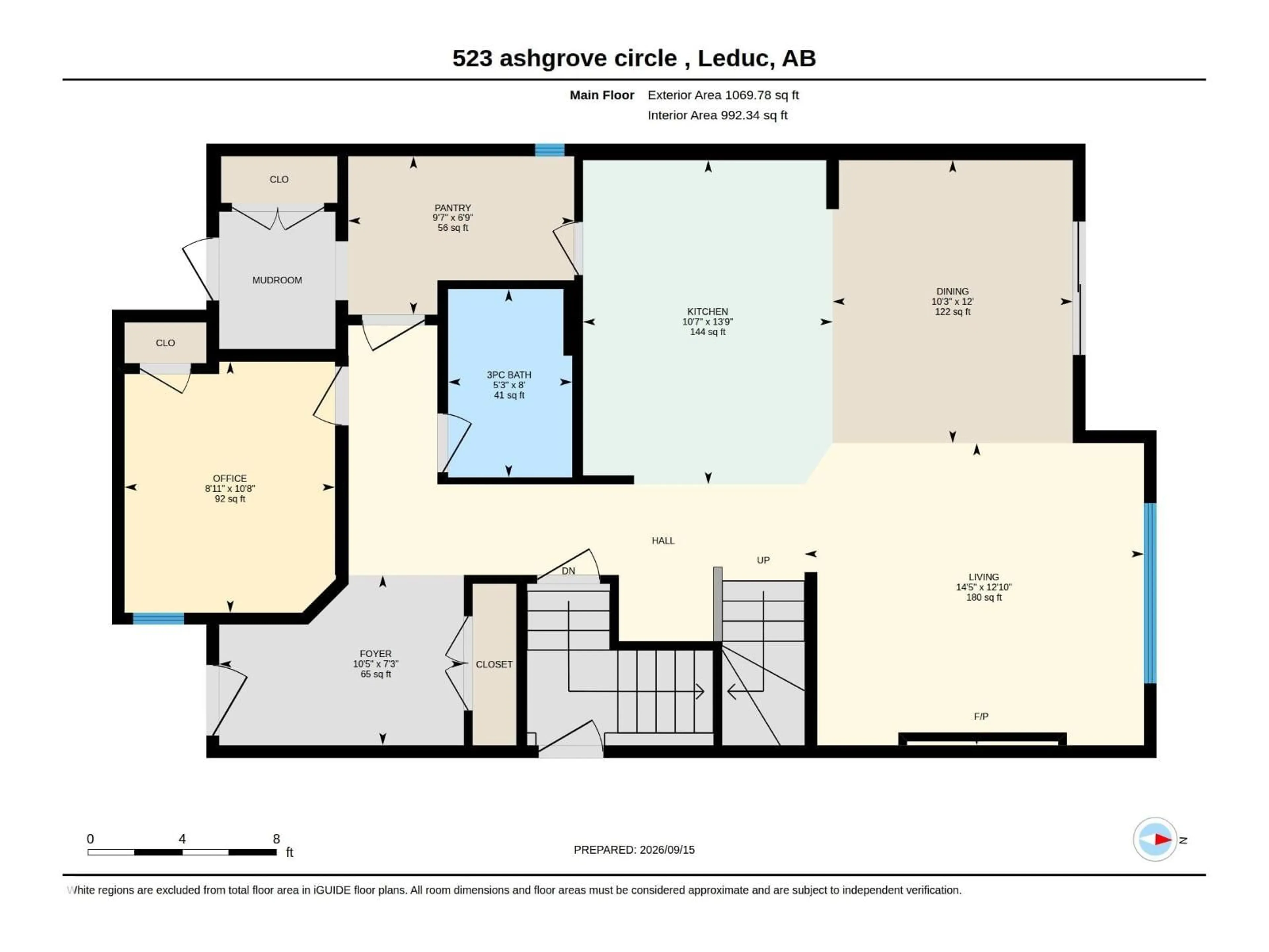 Floor plan for 523 ASHGROVE CI, Leduc Alberta T9E0K8