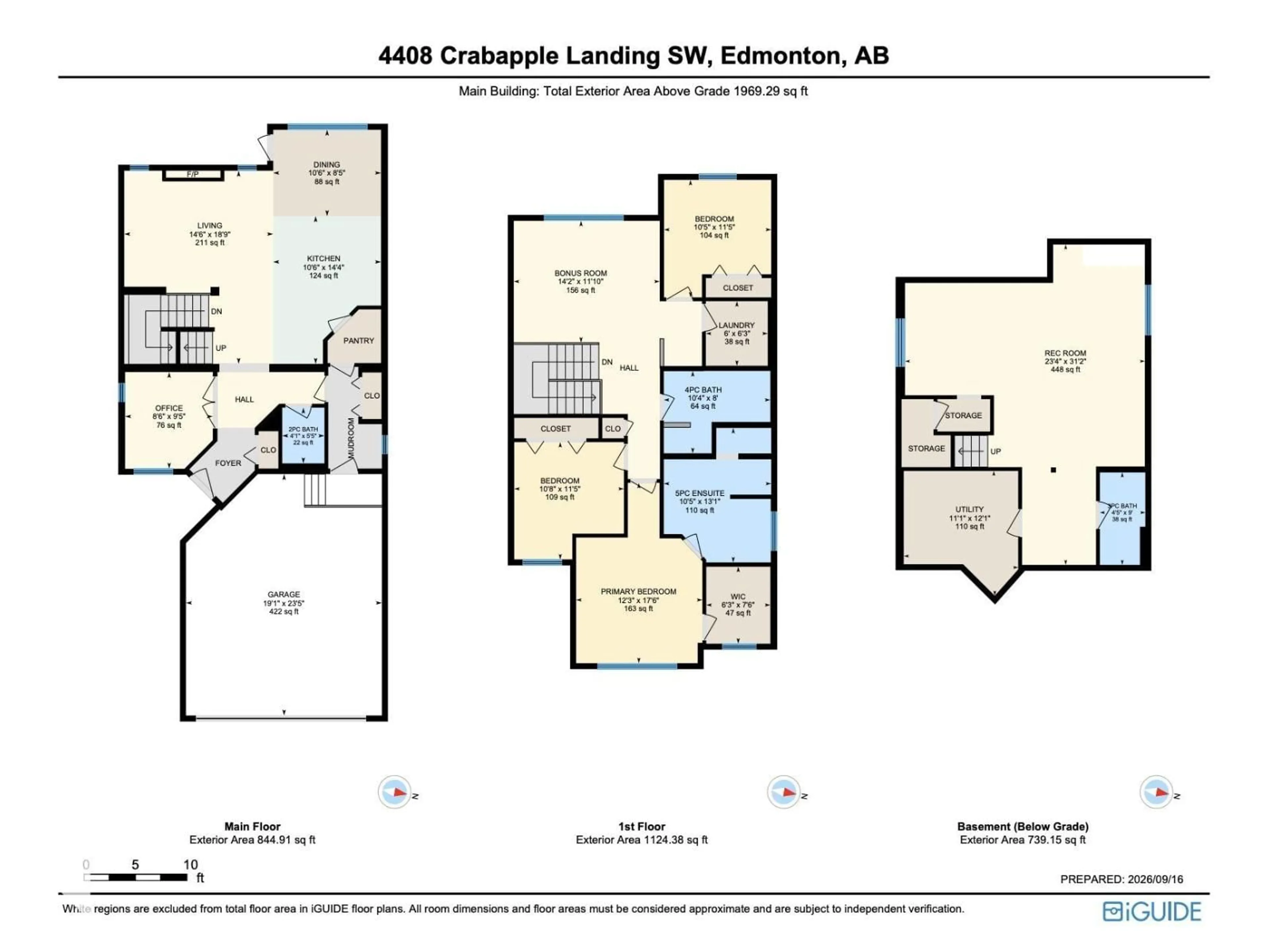 Floor plan for SW - 4408 CRABAPPLE LANDING, Edmonton Alberta T6X0X8