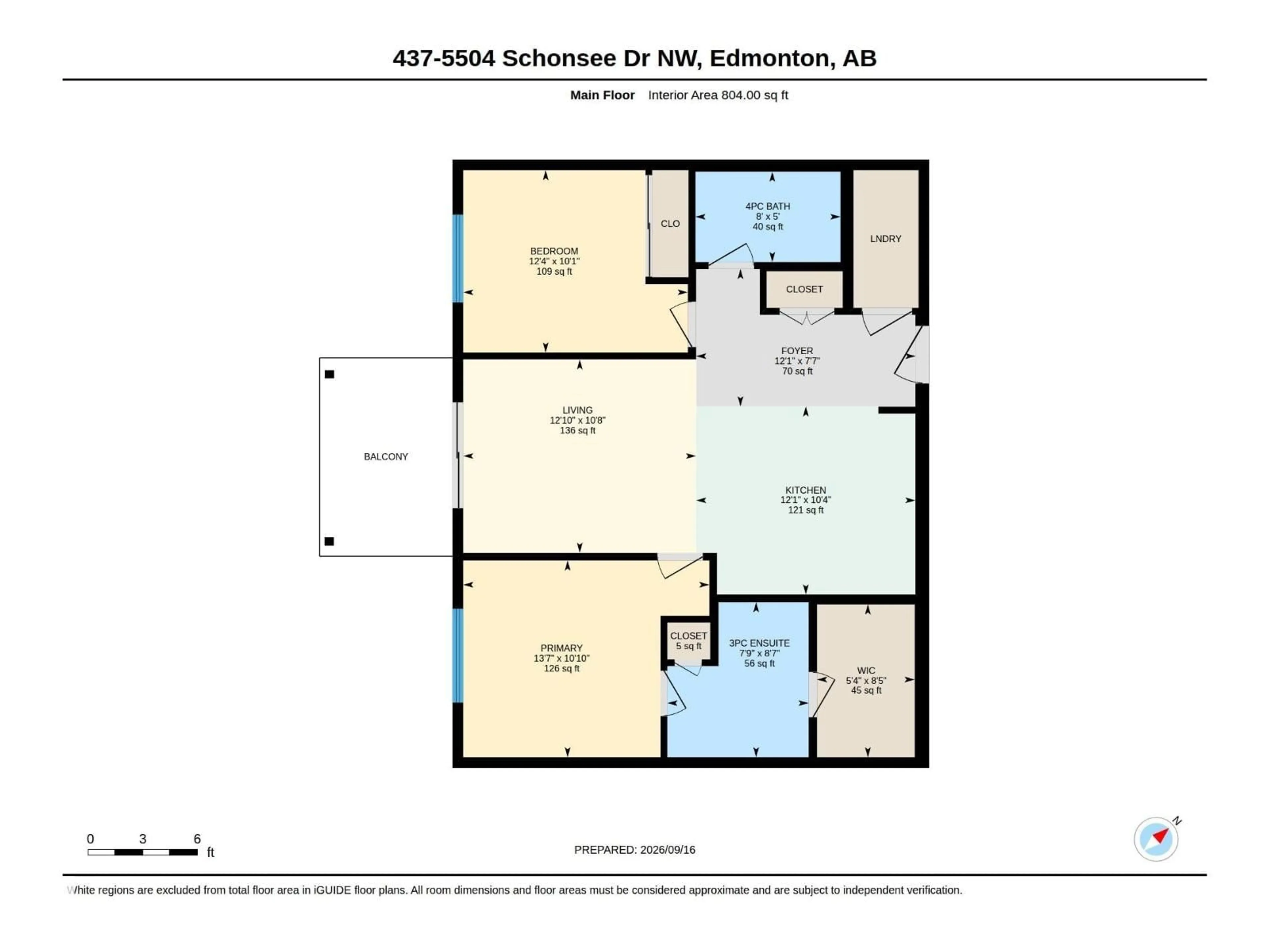 Floor plan for 437 - 5504 SCHONSEE DR, Edmonton Alberta T5Z0N9