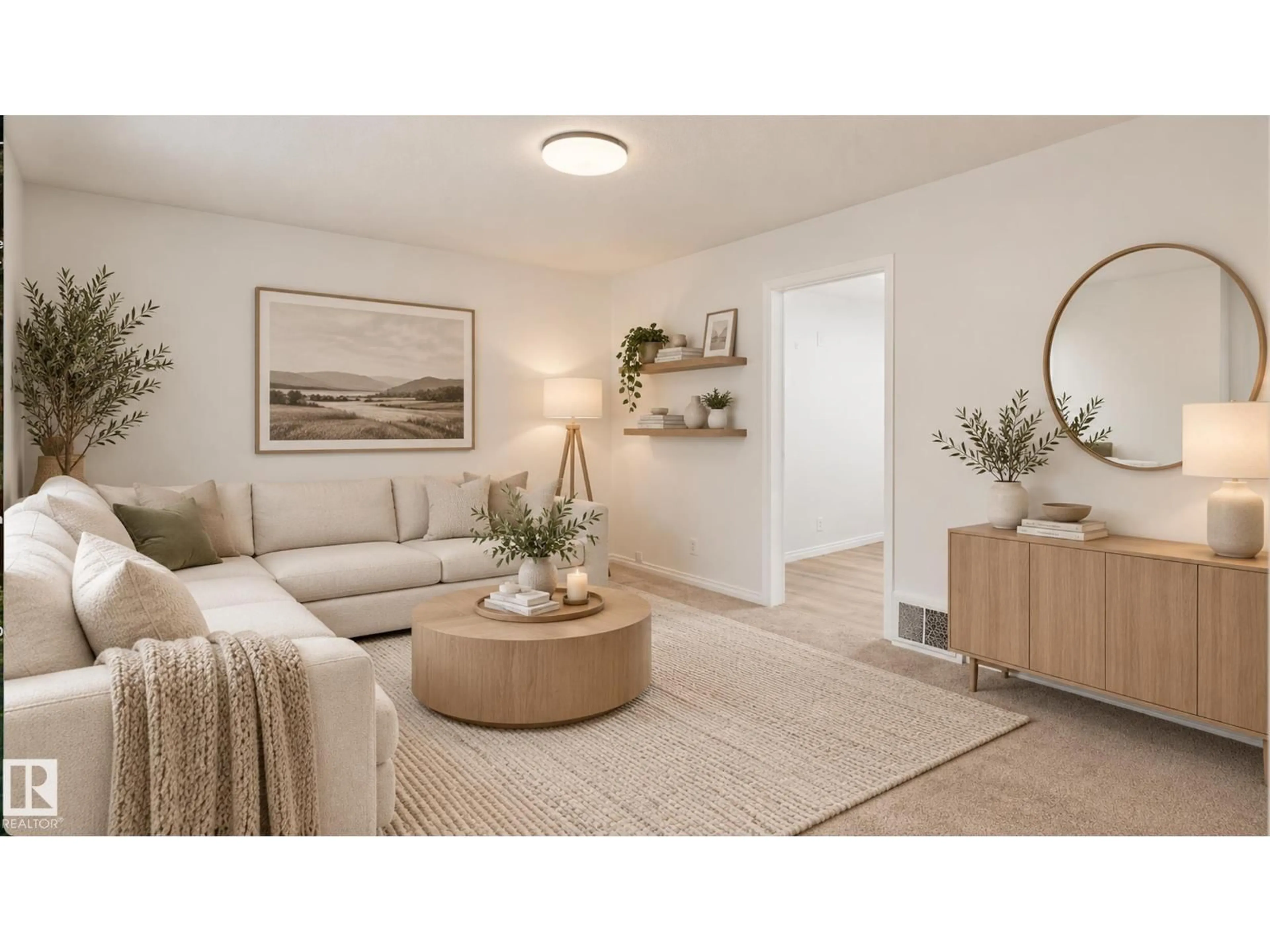 Living room with furniture, unknown for 11836 62 ST, Edmonton Alberta T5W4C4
