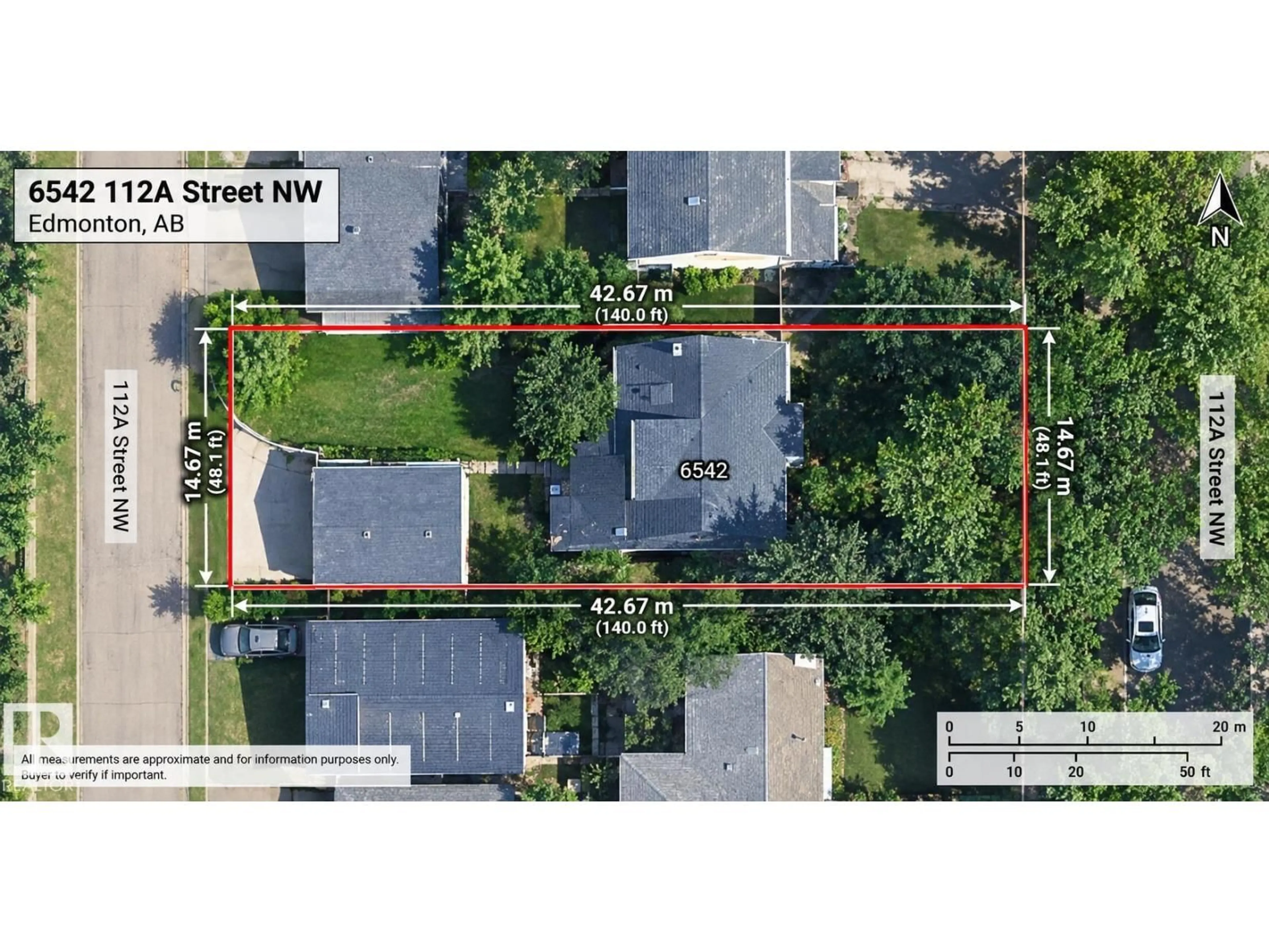 A pic from outside/outdoor area/front of a property/back of a property/a pic from drone, street for 6542 112A ST, Edmonton Alberta T6H4R3