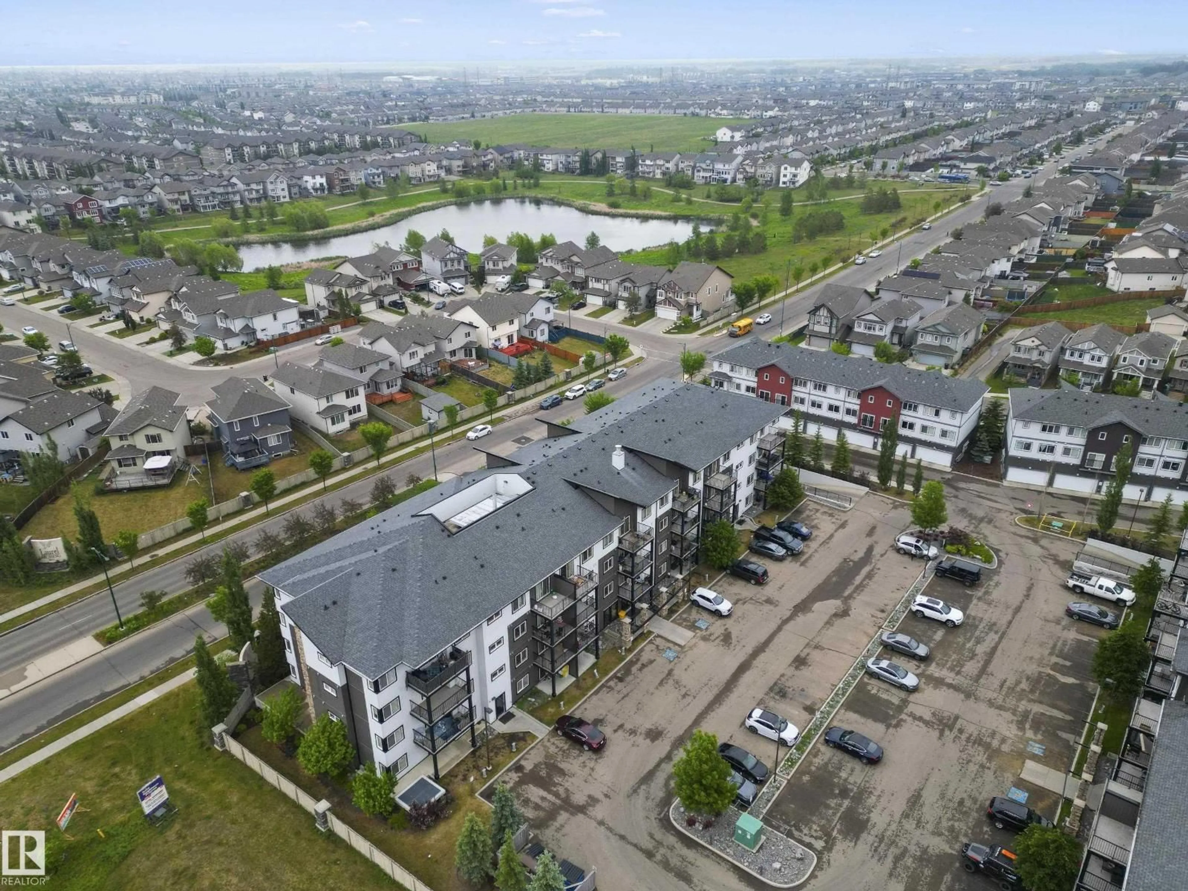A pic from outside/outdoor area/front of a property/back of a property/a pic from drone, city buildings view from balcony for #114 - 3357 16A AV, Edmonton Alberta T6T0V4