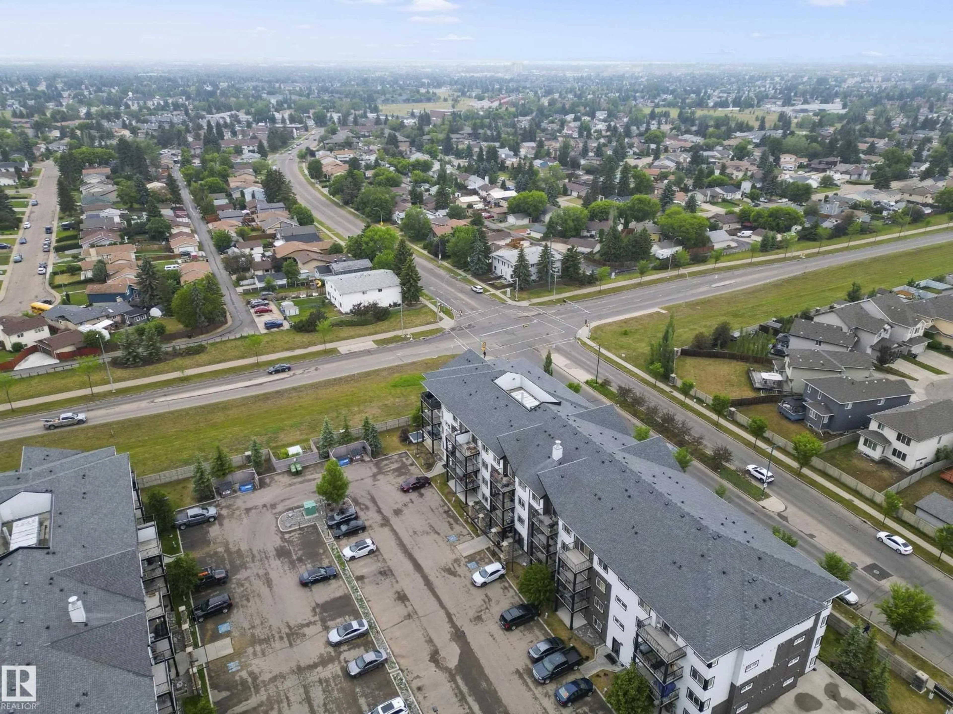 A pic from outside/outdoor area/front of a property/back of a property/a pic from drone, street for #114 - 3357 16A AV, Edmonton Alberta T6T0V4