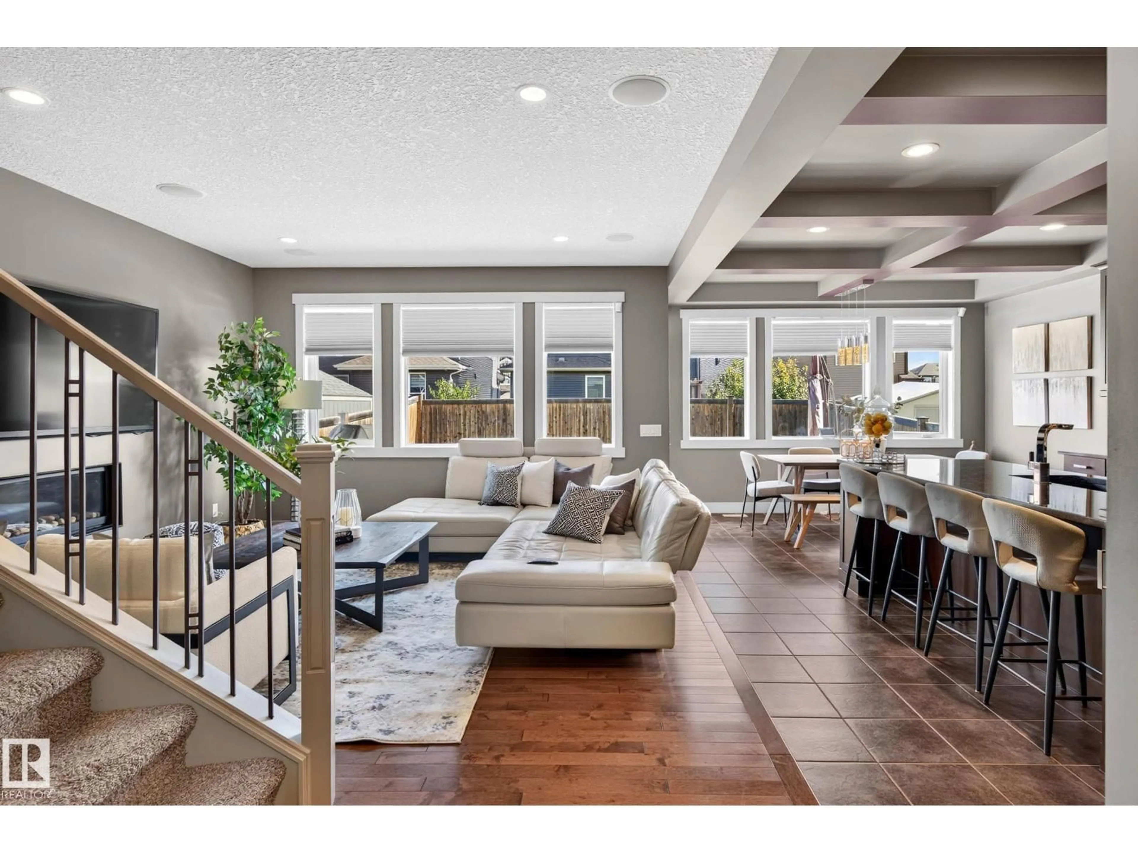 Living room with furniture, ceramic/tile floor for 4394 CRABAPPLE CR, Edmonton Alberta T6X0X9