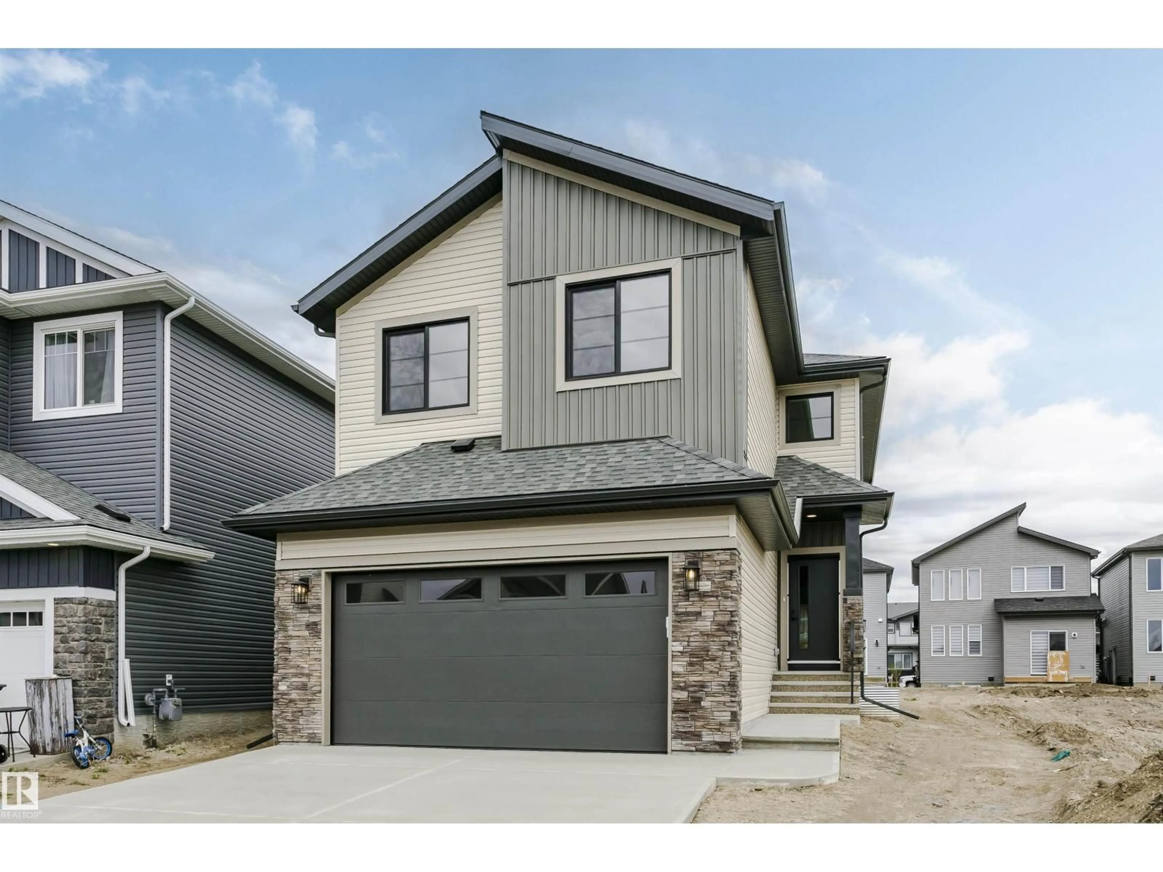 Home with vinyl exterior material, street for 6210 DANSEREAU CR, Beaumont Alberta T4X3E1