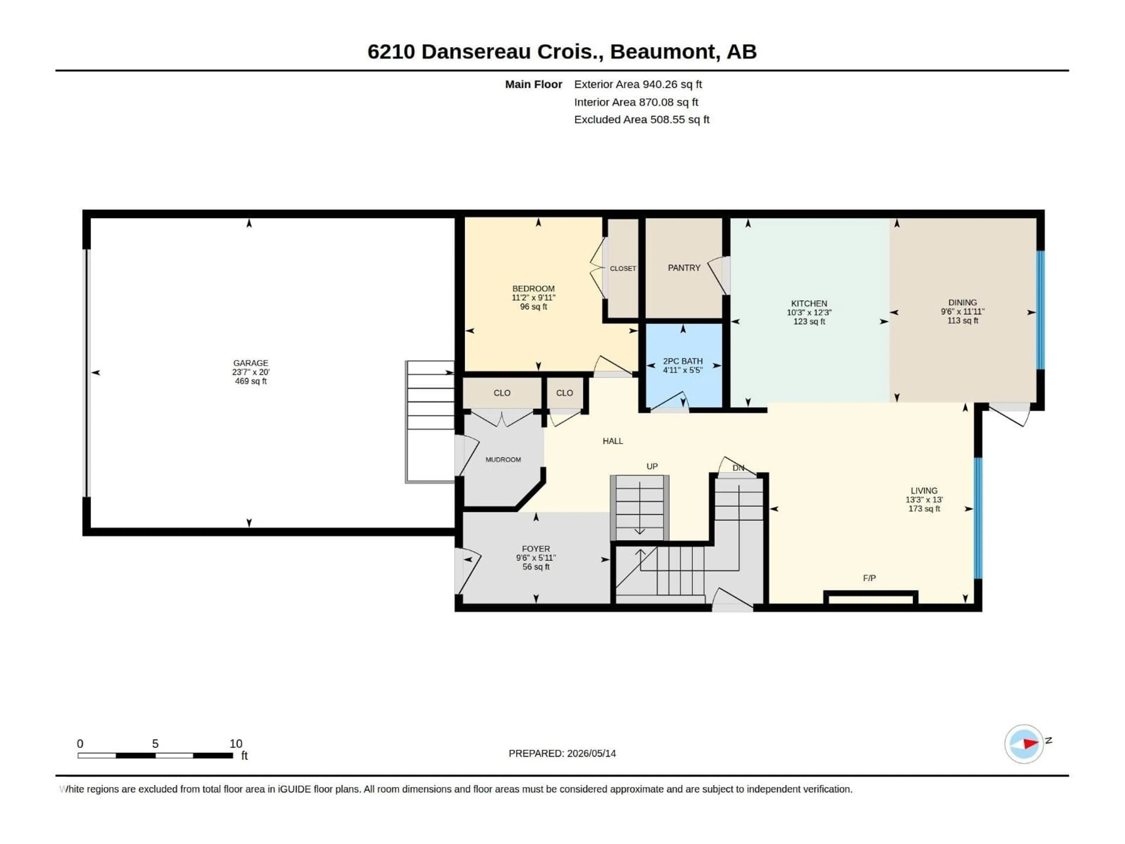 Floor plan for 6210 DANSEREAU CR, Beaumont Alberta T4X3E1