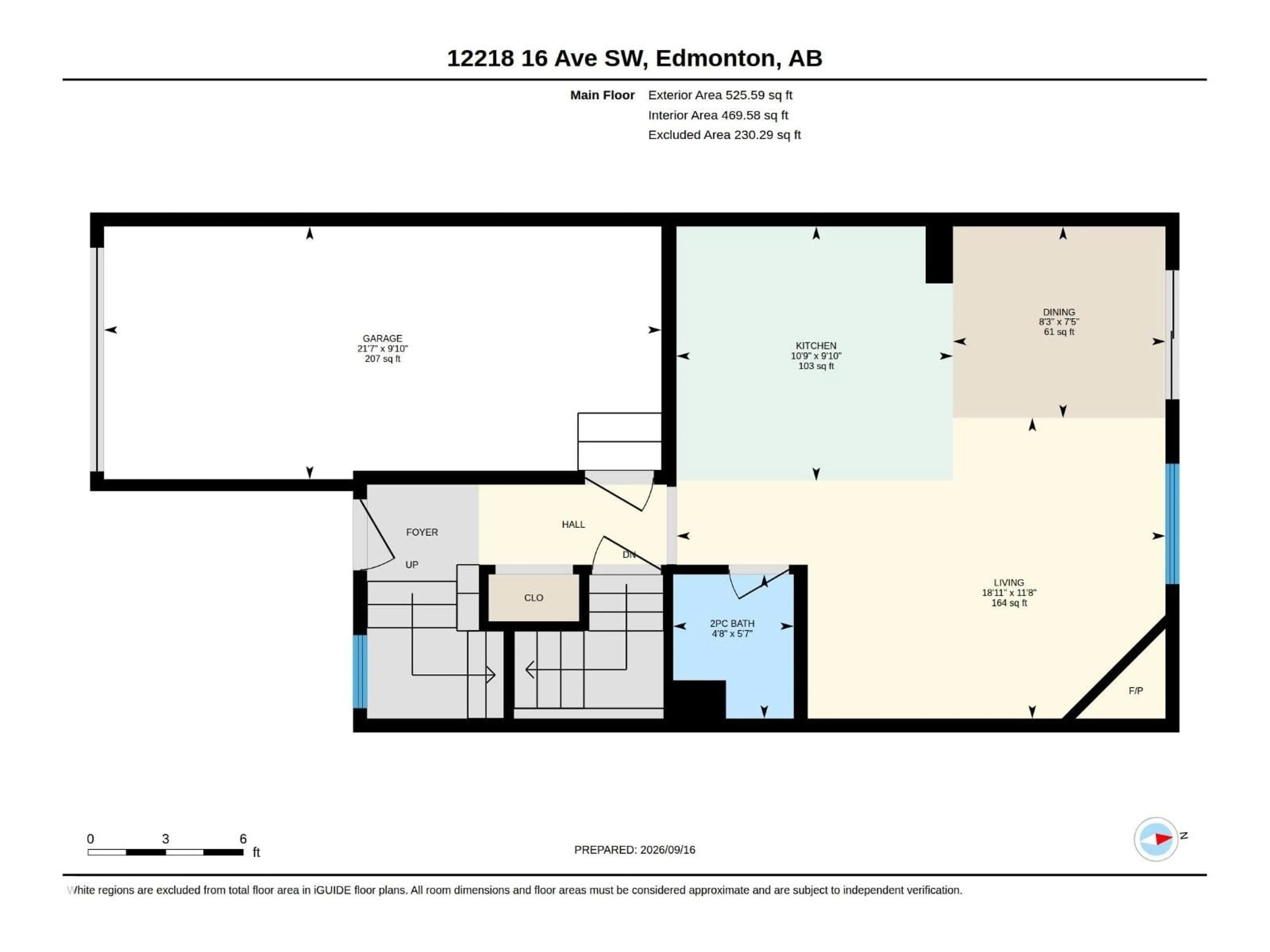 Floor plan for 12218 16 AV, Edmonton Alberta T6W1L7