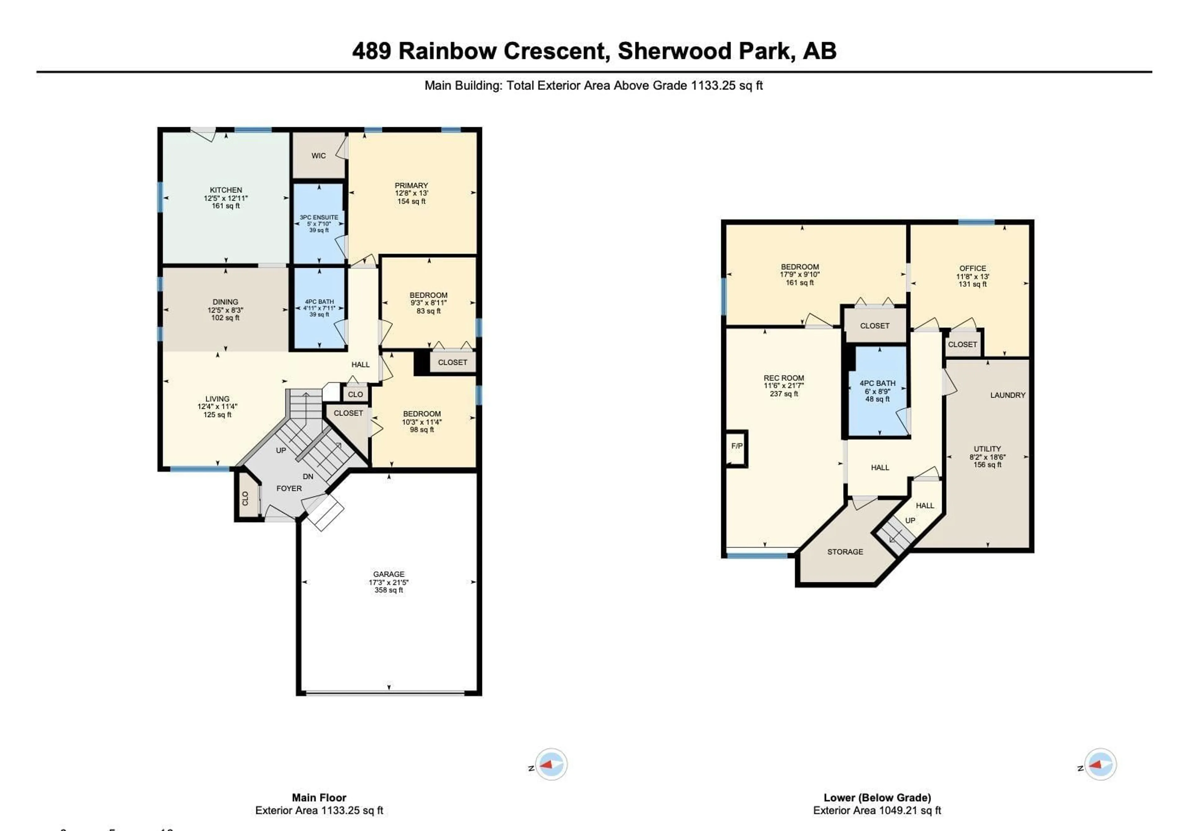 Floor plan for 489 RAINBOW CR, Sherwood Park Alberta T8A5T6