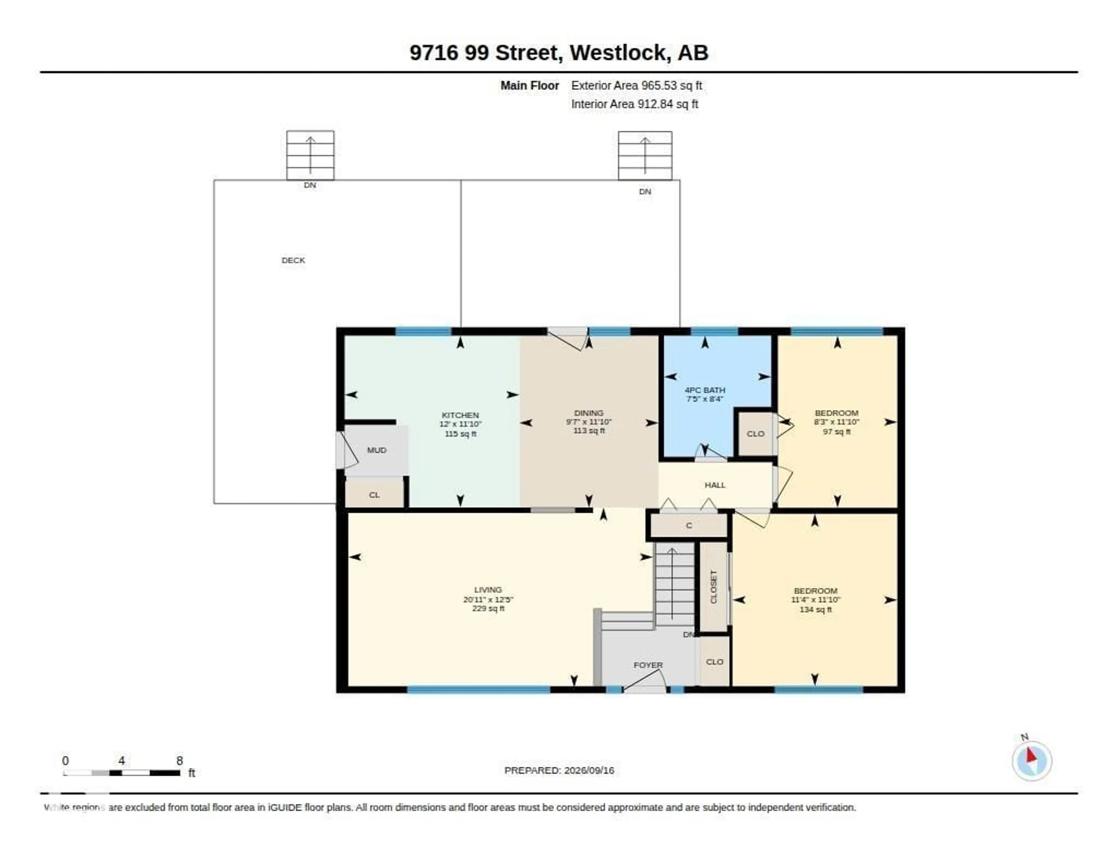Floor plan for 9716 99 ST, Westlock Alberta T7P1Y4