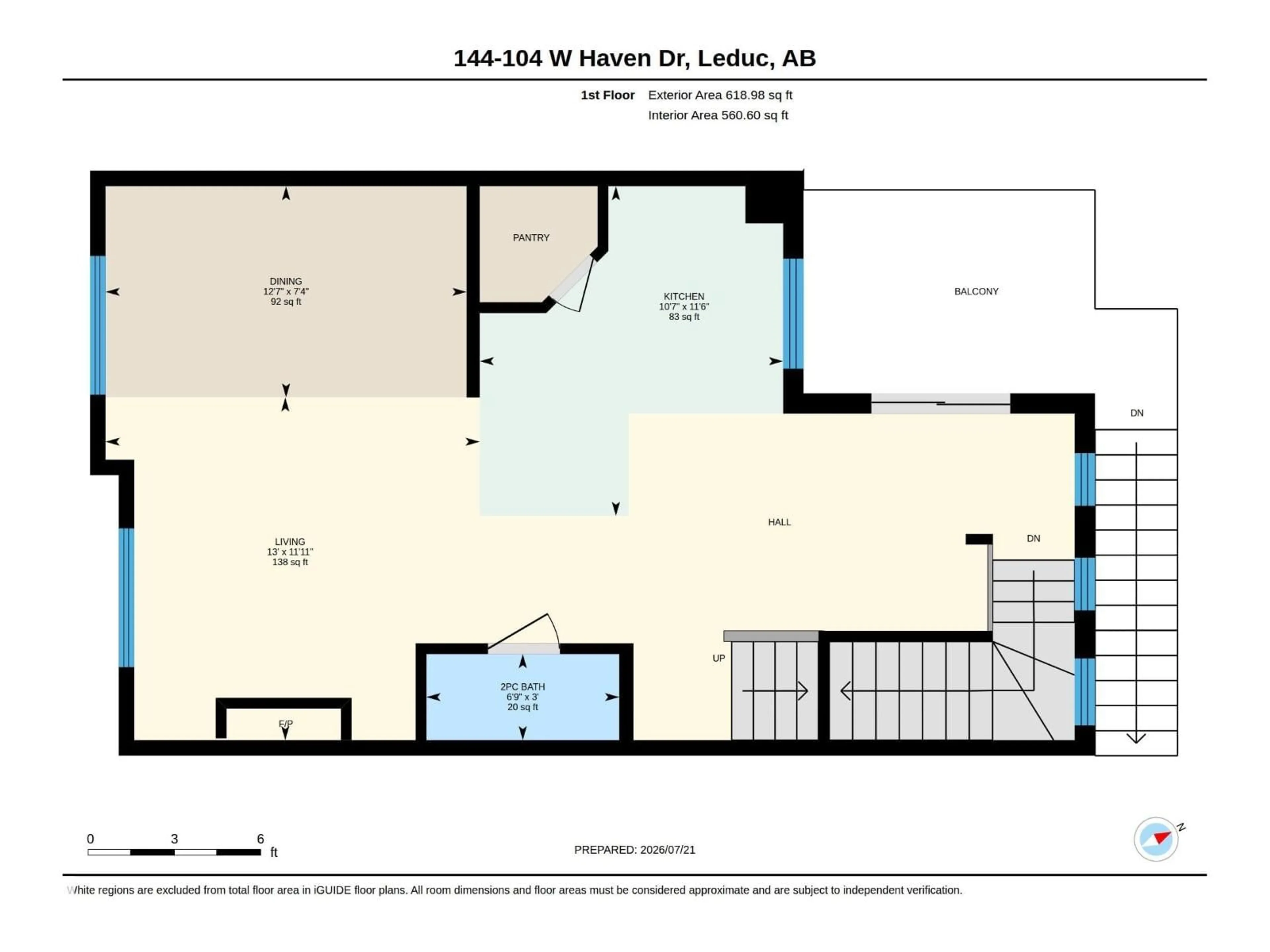 Floor plan for #144 - 104 WEST HAVEN DR, Leduc Alberta T9E0N9