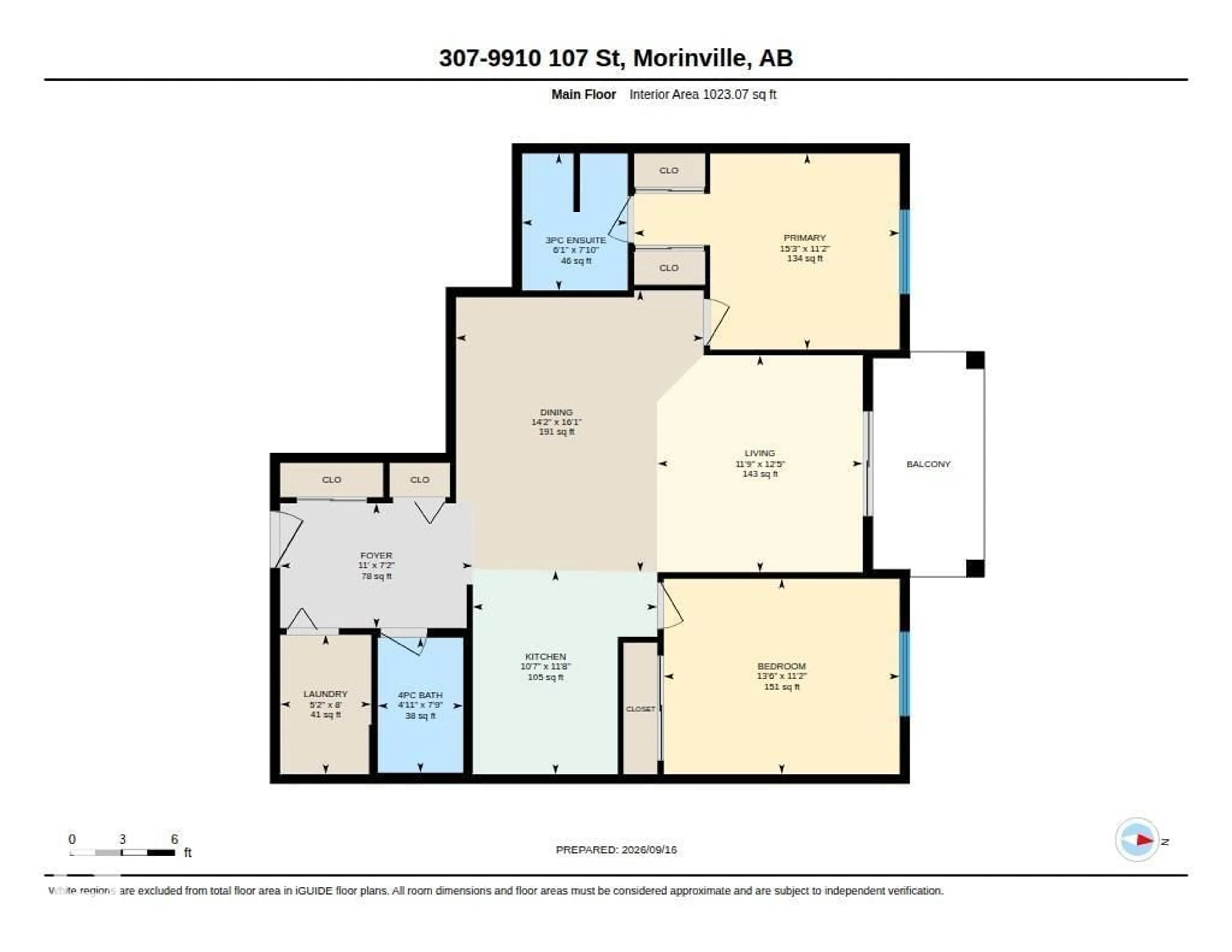 Floor plan for 307 - 9910 107 ST, Morinville Alberta T8R0A3