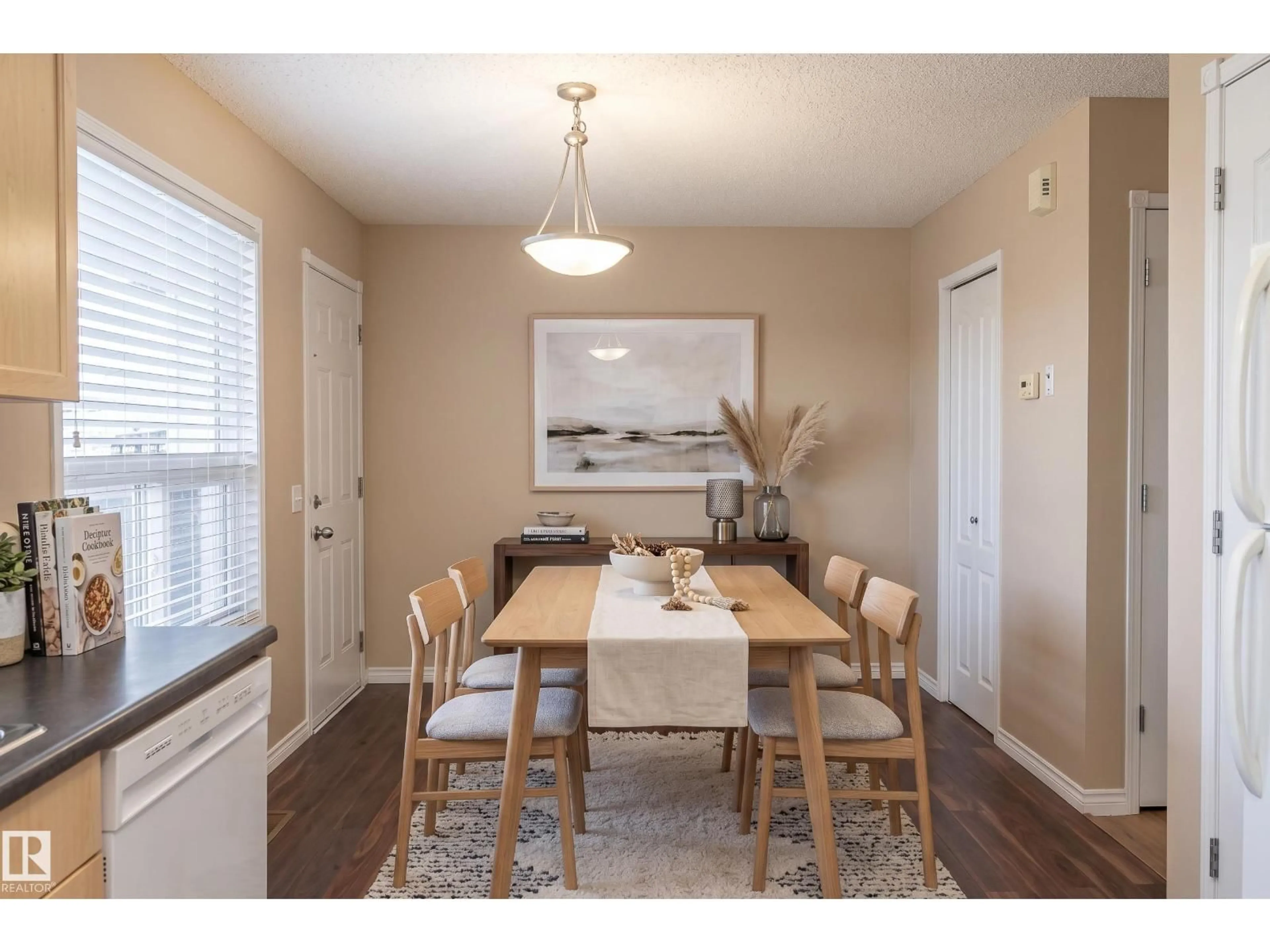 Dining room, wood/laminate floor for 40 BIRCHGLEN CR, Leduc Alberta T9E0C5
