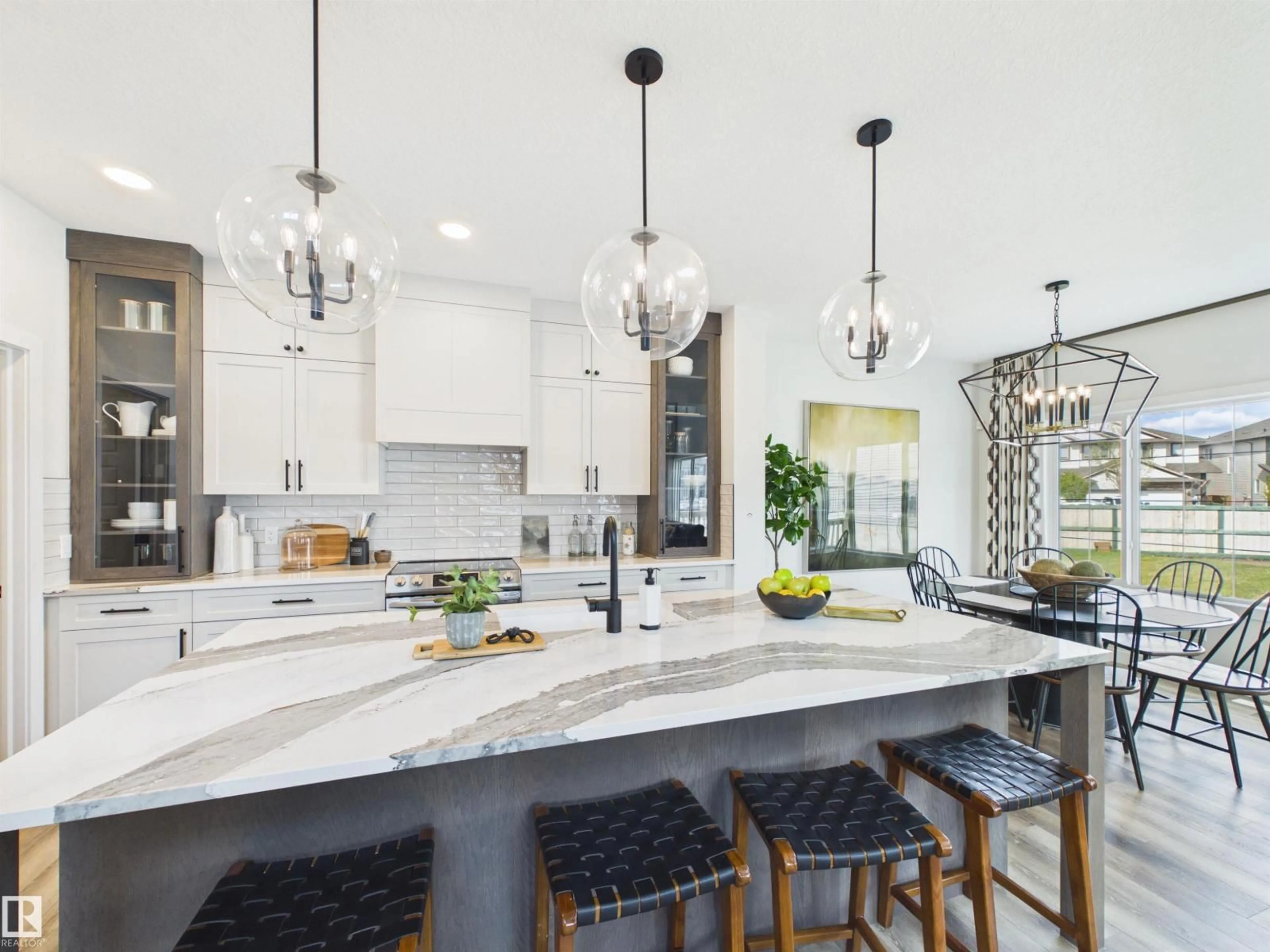 Contemporary kitchen, ceramic/tile floor for 120 CALEDON CR, Spruce Grove Alberta T7X4T4