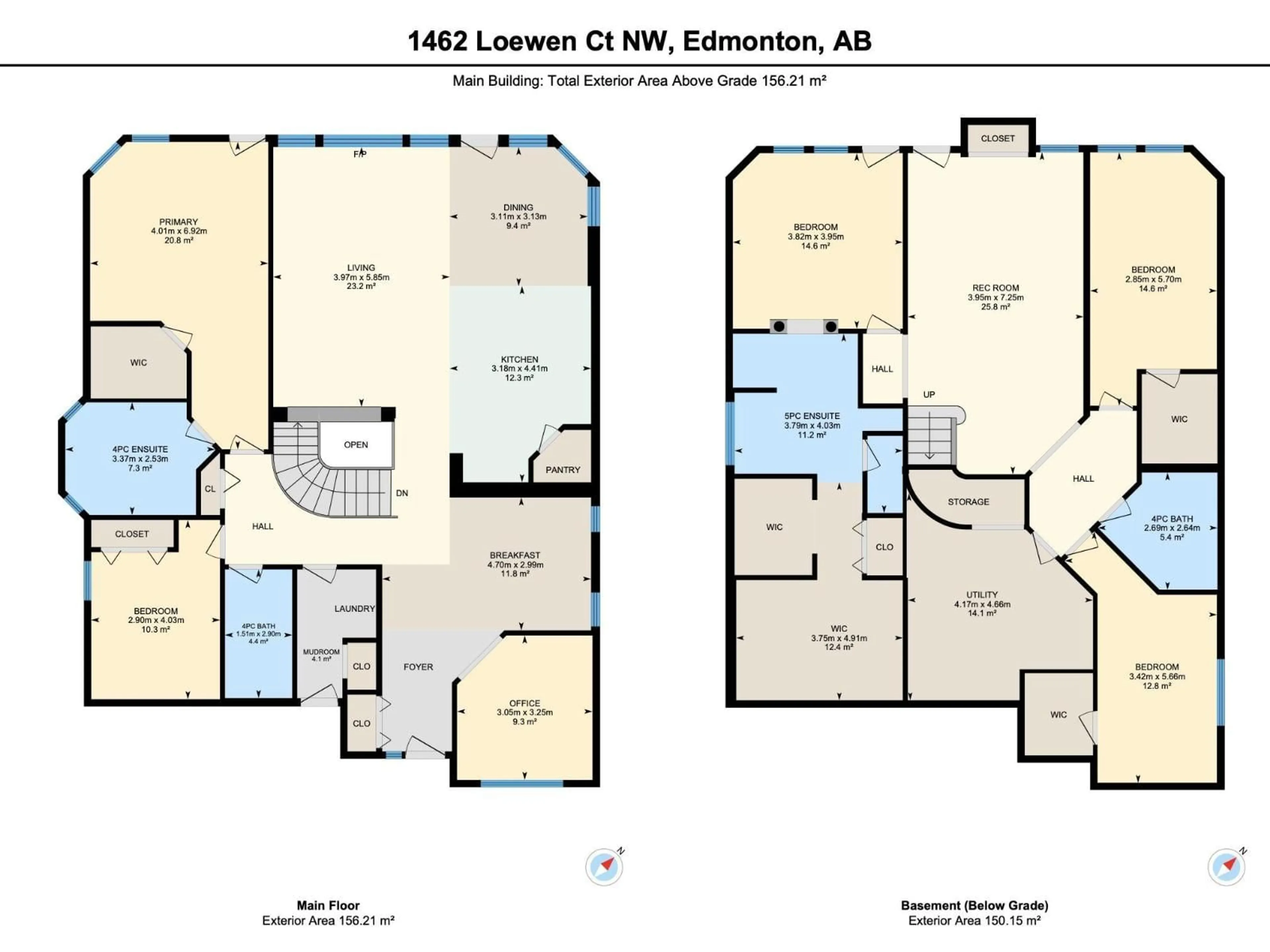 Floor plan for 1462 LOEWEN CT, Edmonton Alberta T6R2Y1