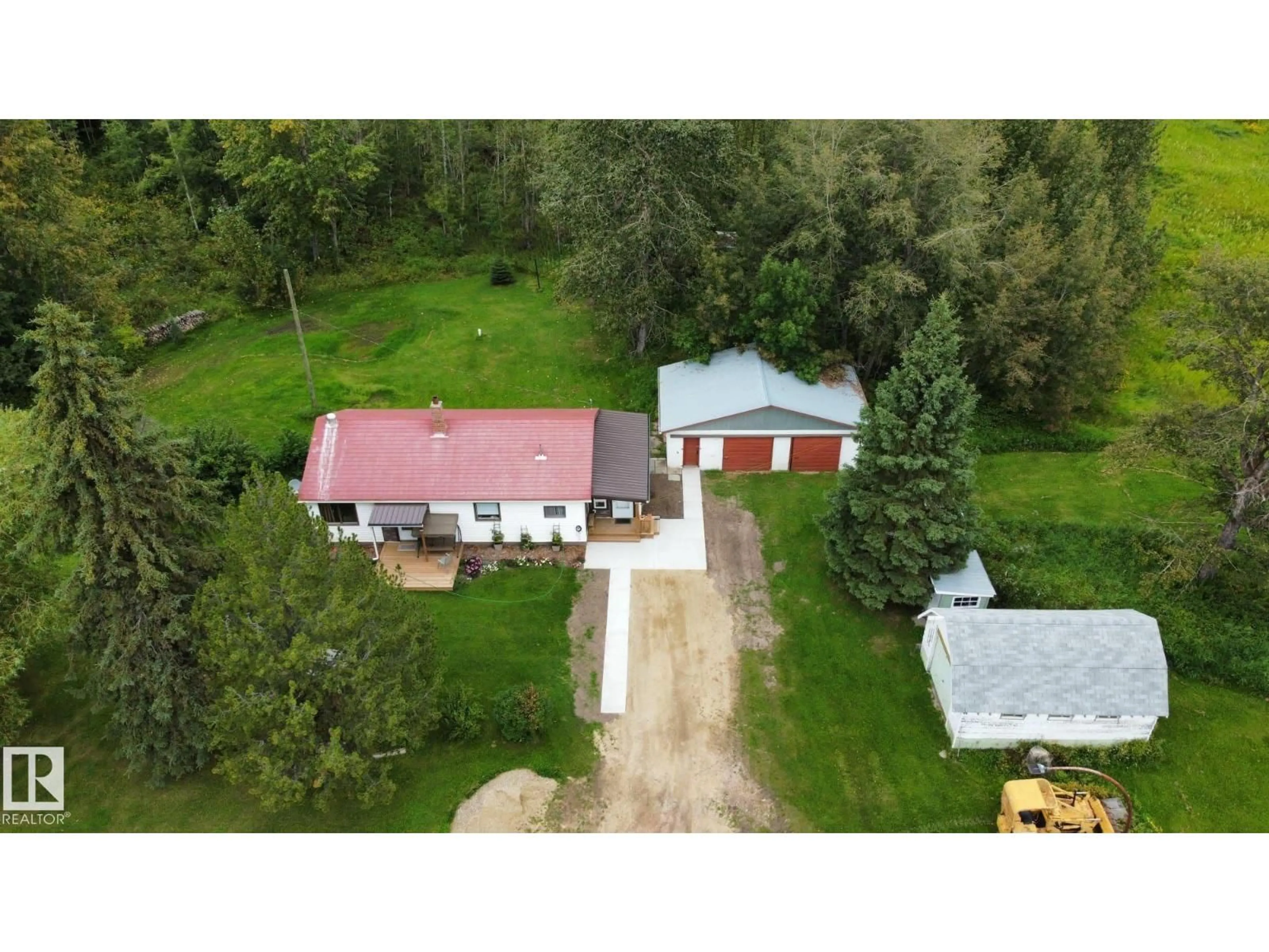 A pic from outside/outdoor area/front of a property/back of a property/a pic from drone, unknown for 53123 RGE ROAD 43, Rural Parkland County Alberta T0E0A4