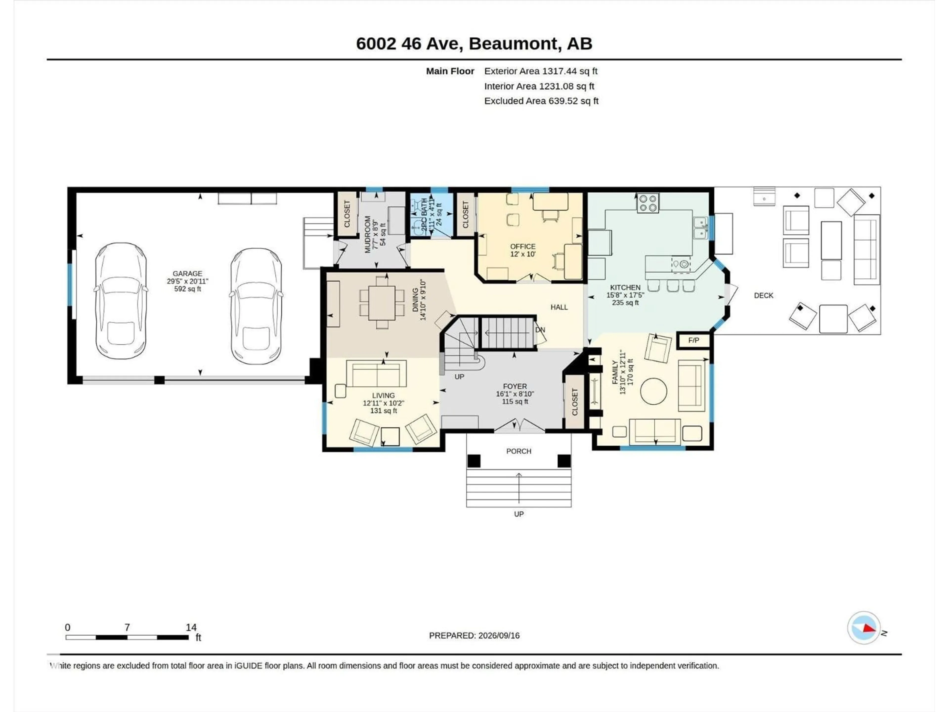 Floor plan for 6002 46 AV, Beaumont Alberta T4X0J1