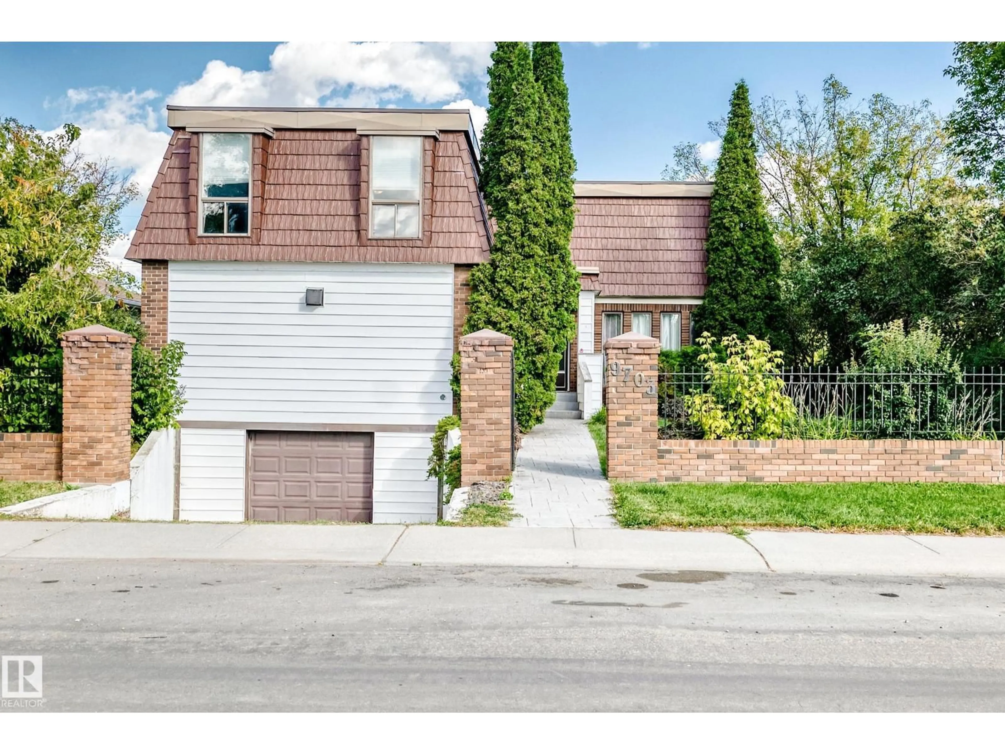 Home with brick exterior material, street for 9703 160 ST, Edmonton Alberta T5P3C9
