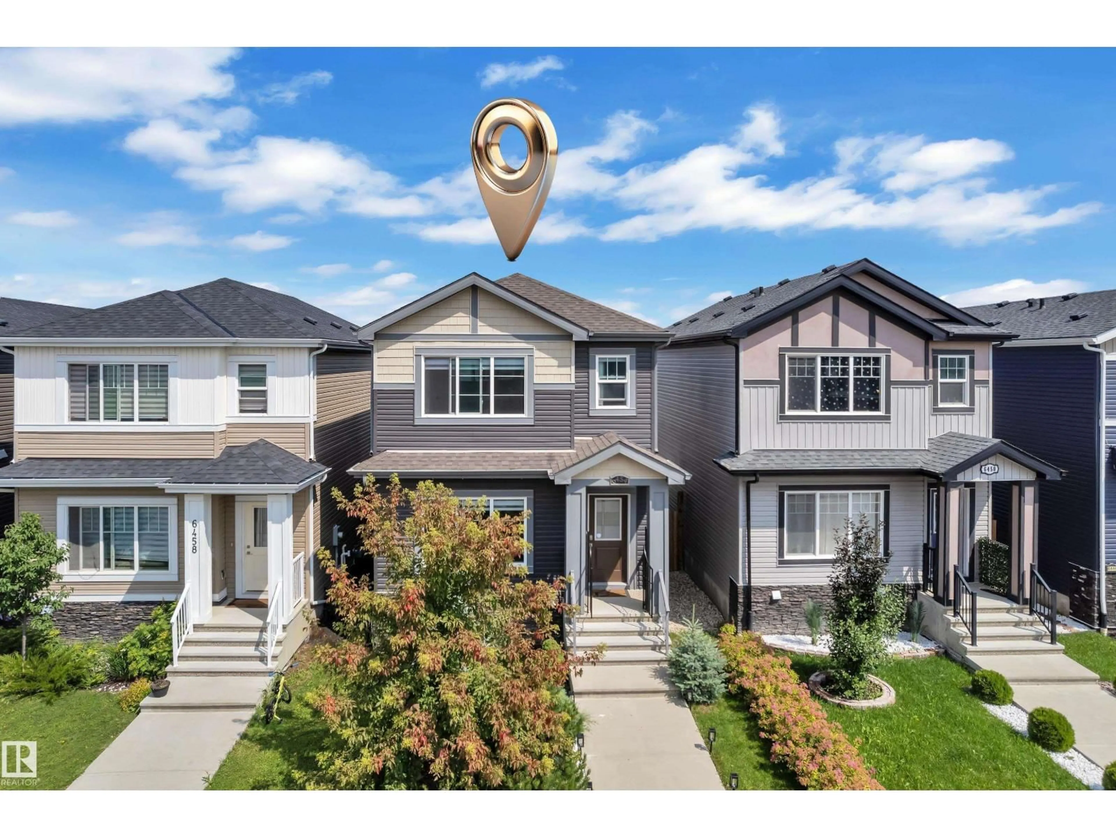 Home with vinyl exterior material, street for 6454 177A AV, Edmonton Alberta T5Y3X2