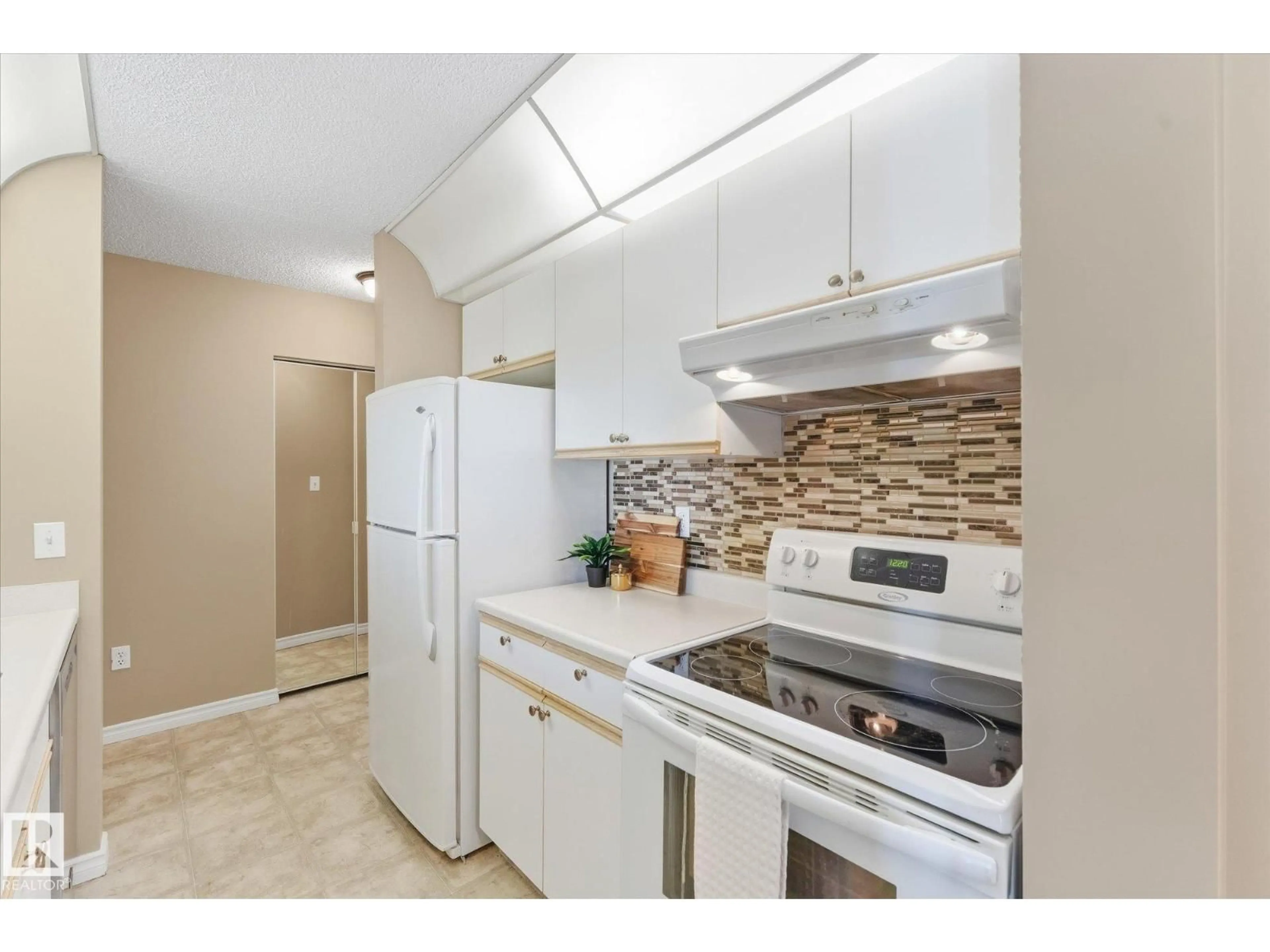 Standard kitchen, ceramic/tile floor for #104 - 2508 50 ST, Edmonton Alberta T6L6X9