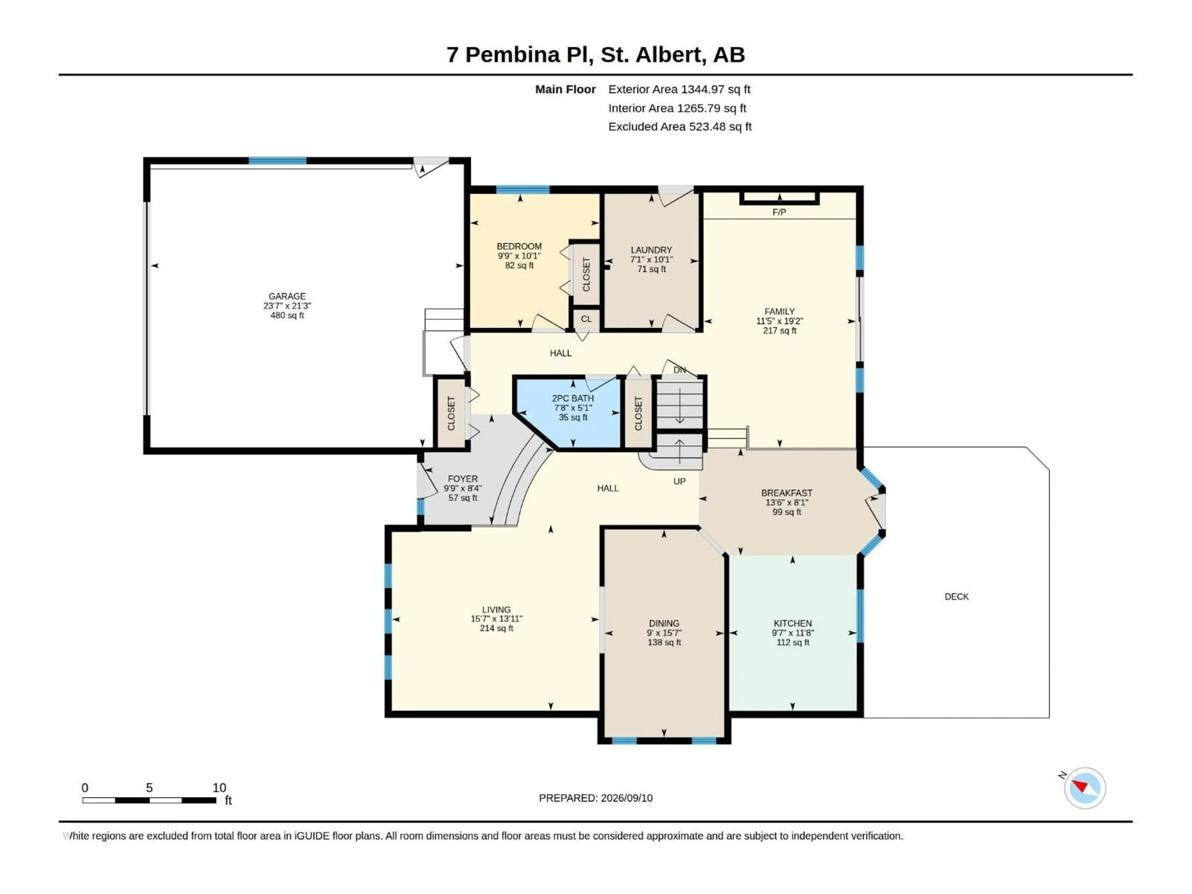 Floor plan for 7 PEMBINA PL, St. Albert Alberta T8N4P7