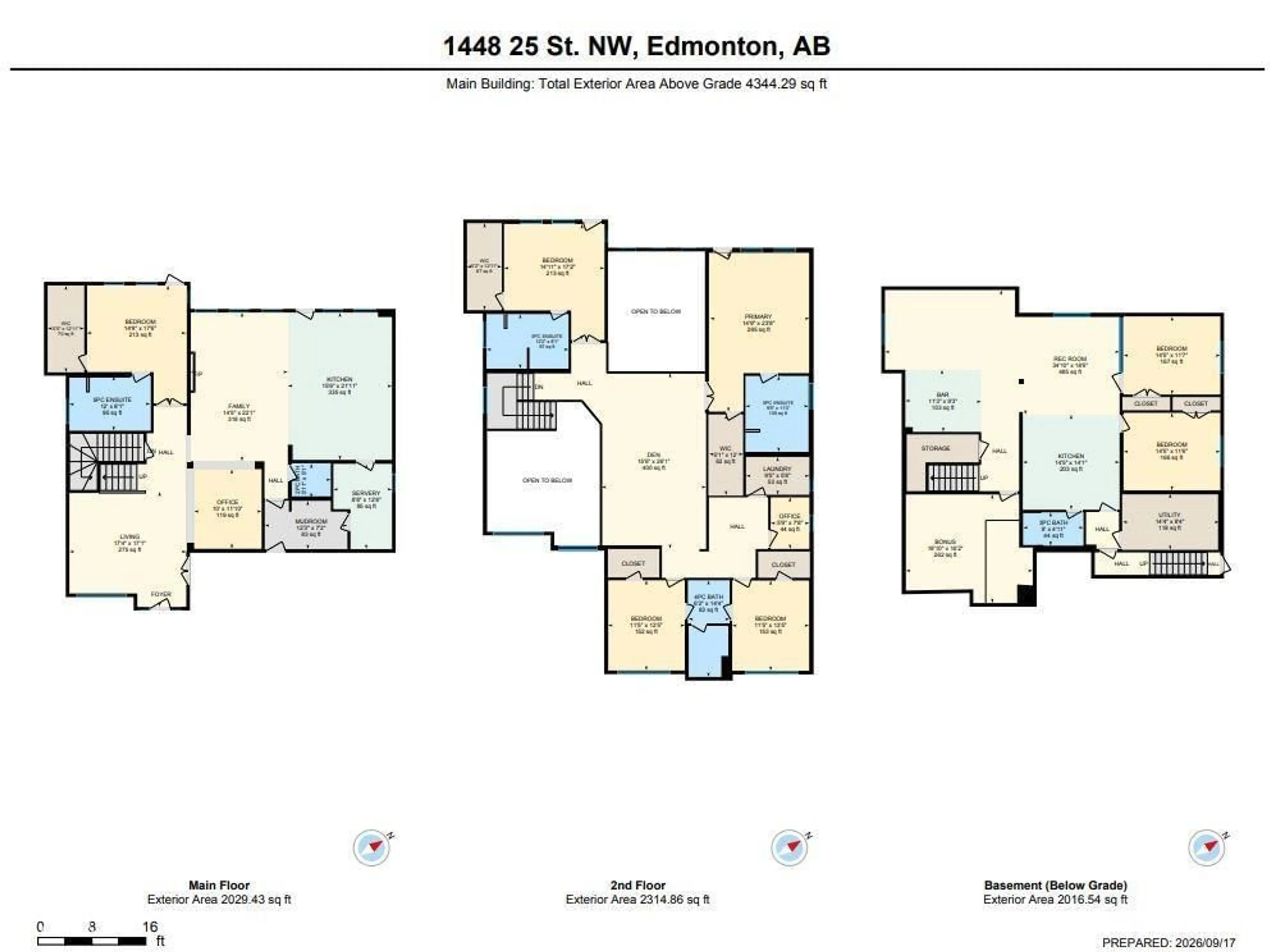 Floor plan for 1448 25 ST, Edmonton Alberta T6T2K7