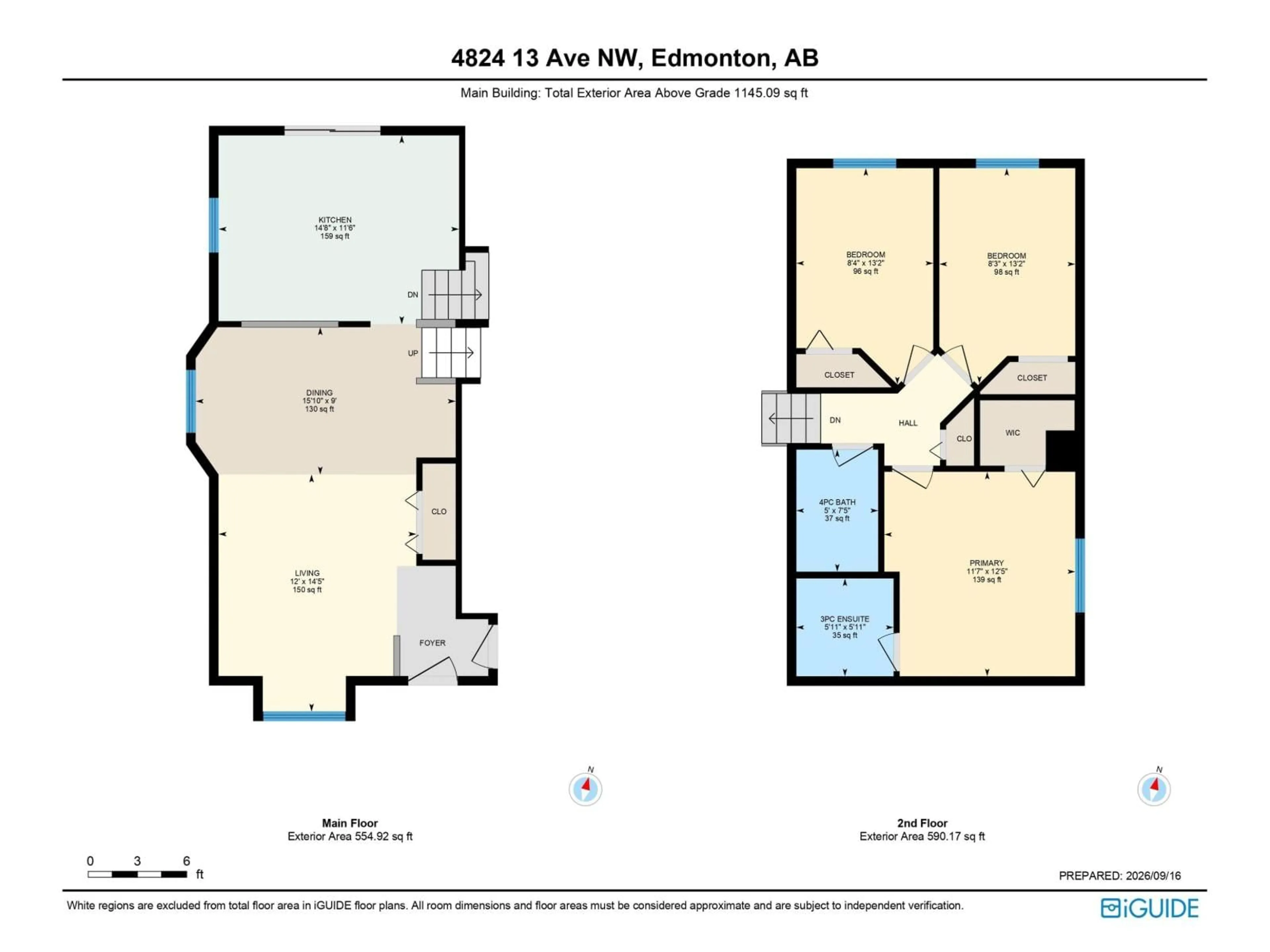 Floor plan for 4824 13 AV, Edmonton Alberta T6L6J9