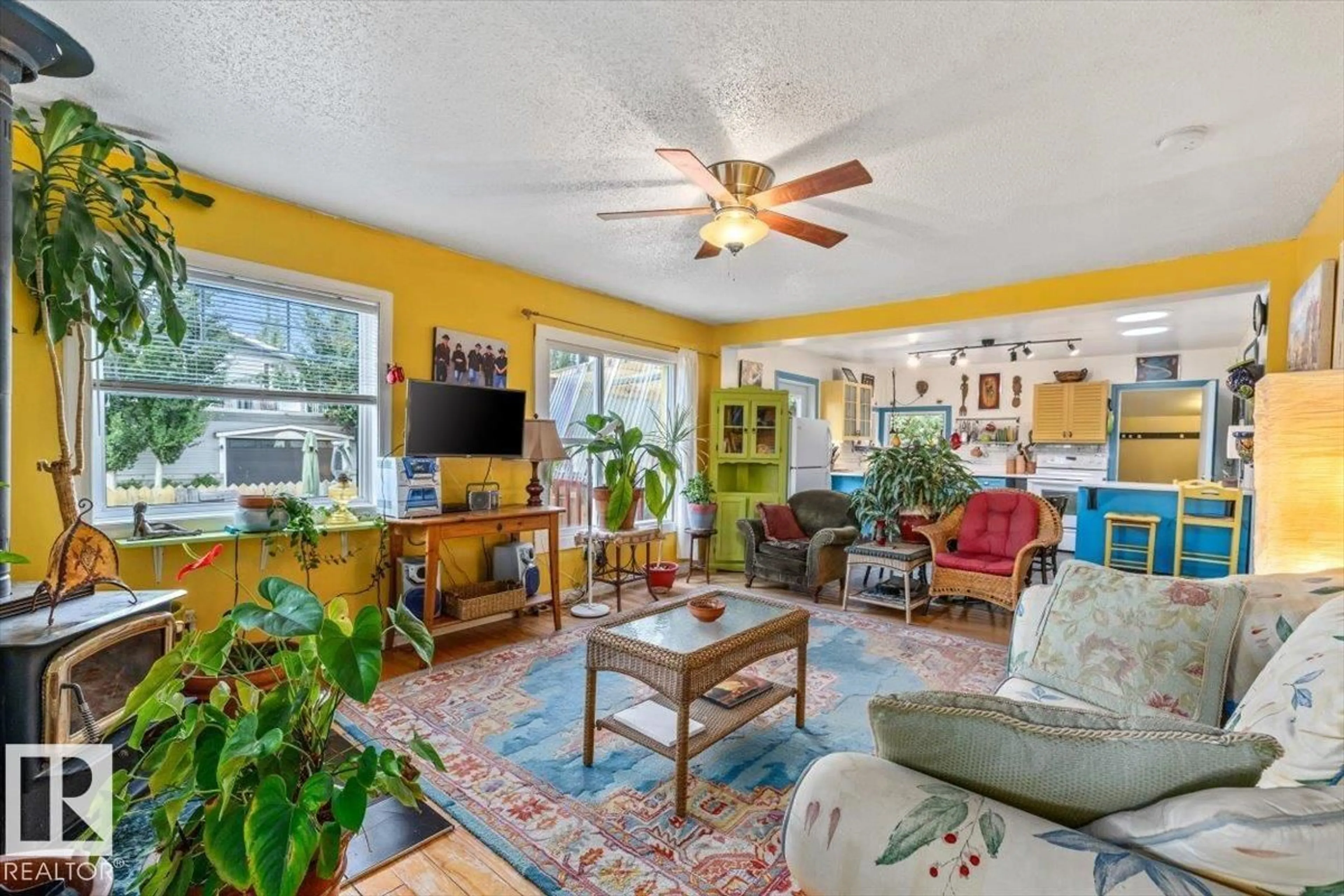 Living room with furniture, unknown for 4648 113 AV, Edmonton Alberta T5W0R8