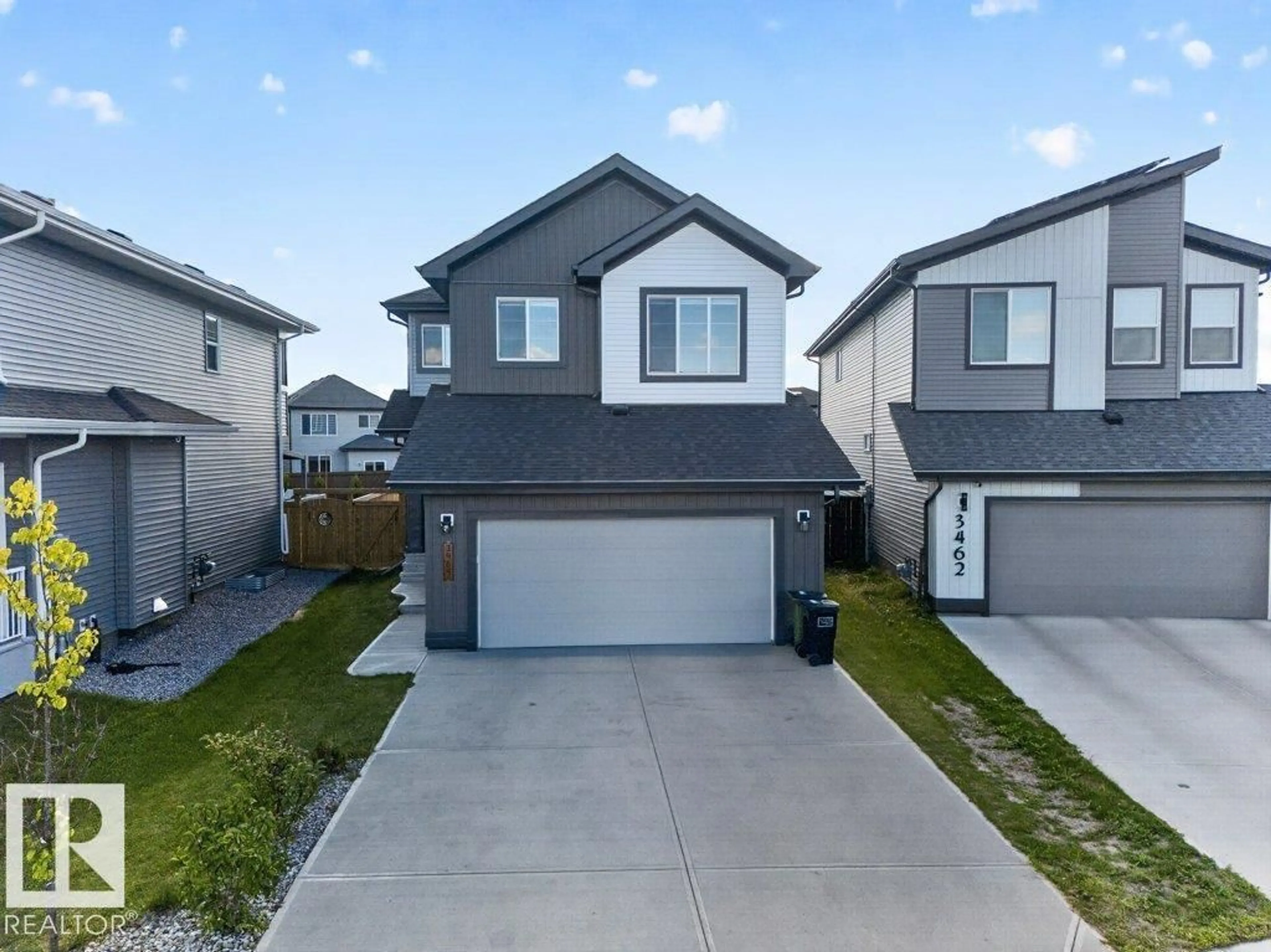 A pic from outside/outdoor area/front of a property/back of a property/a pic from drone, street for 3464 CHECKNITA TC, Edmonton Alberta T6W4W5