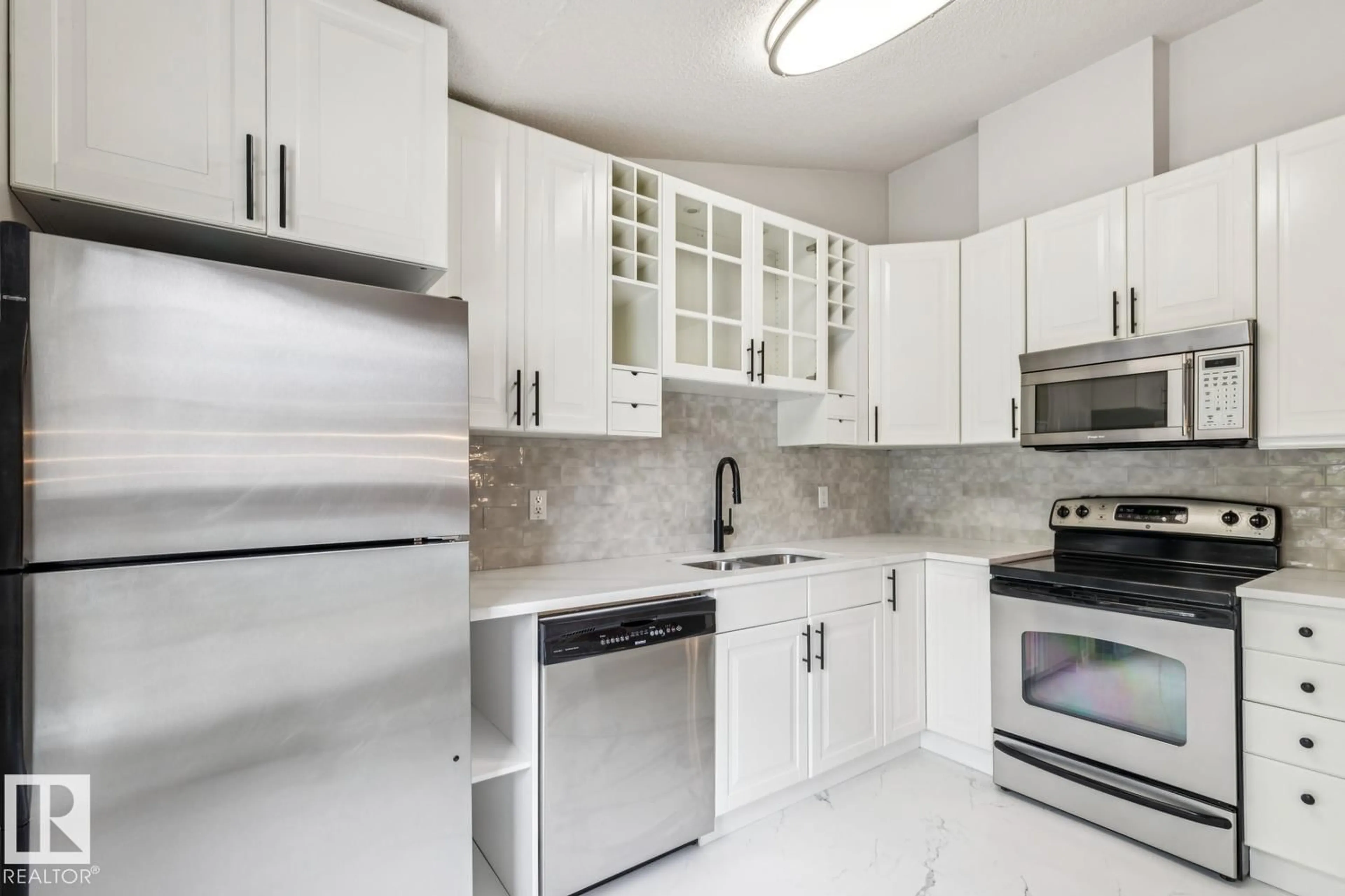 Standard kitchen, ceramic/tile floor for #30 - 4630 17 AV, Edmonton Alberta T6L6H3